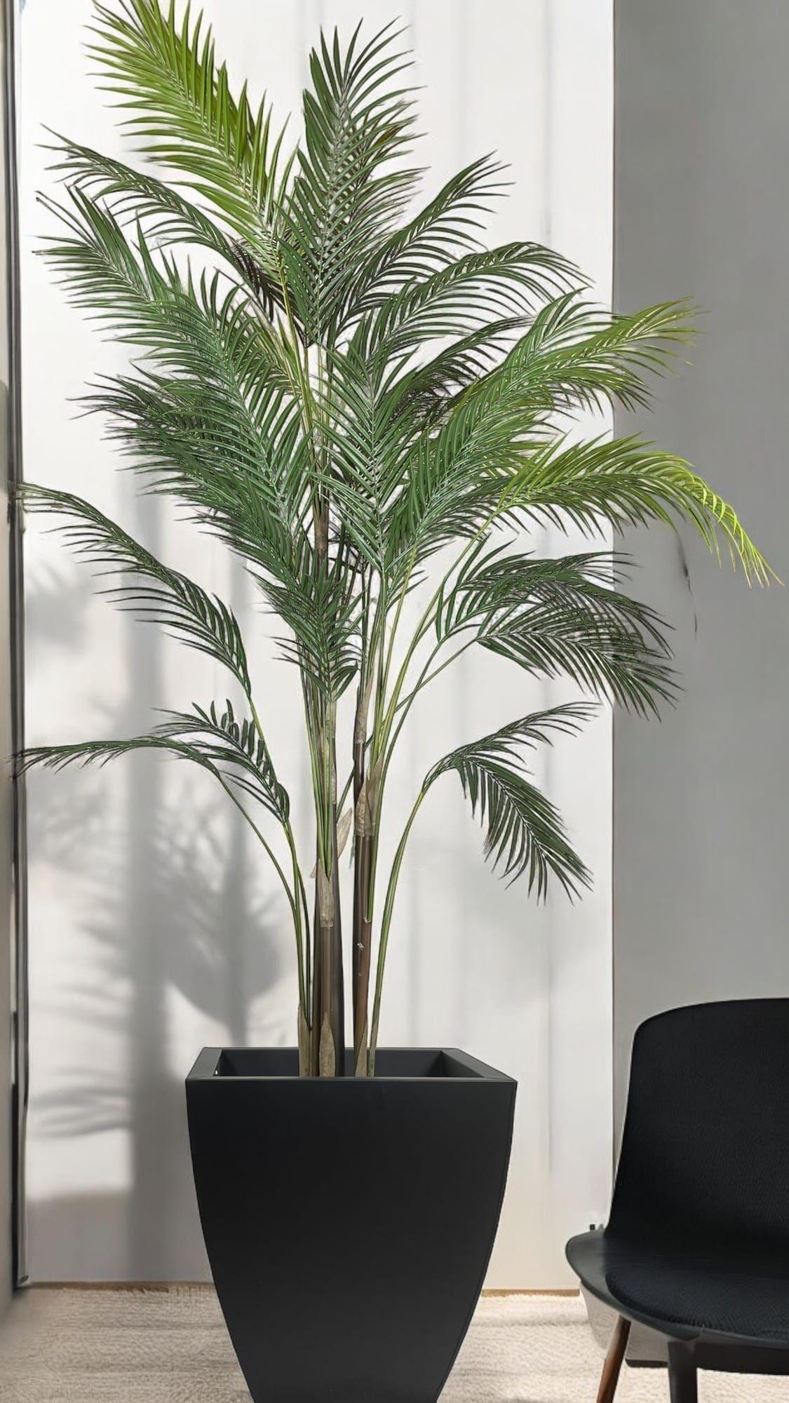 Areca Hoja Fina 120 cm Artificial | Estilo Natural para Interiores y Vitrinas-2