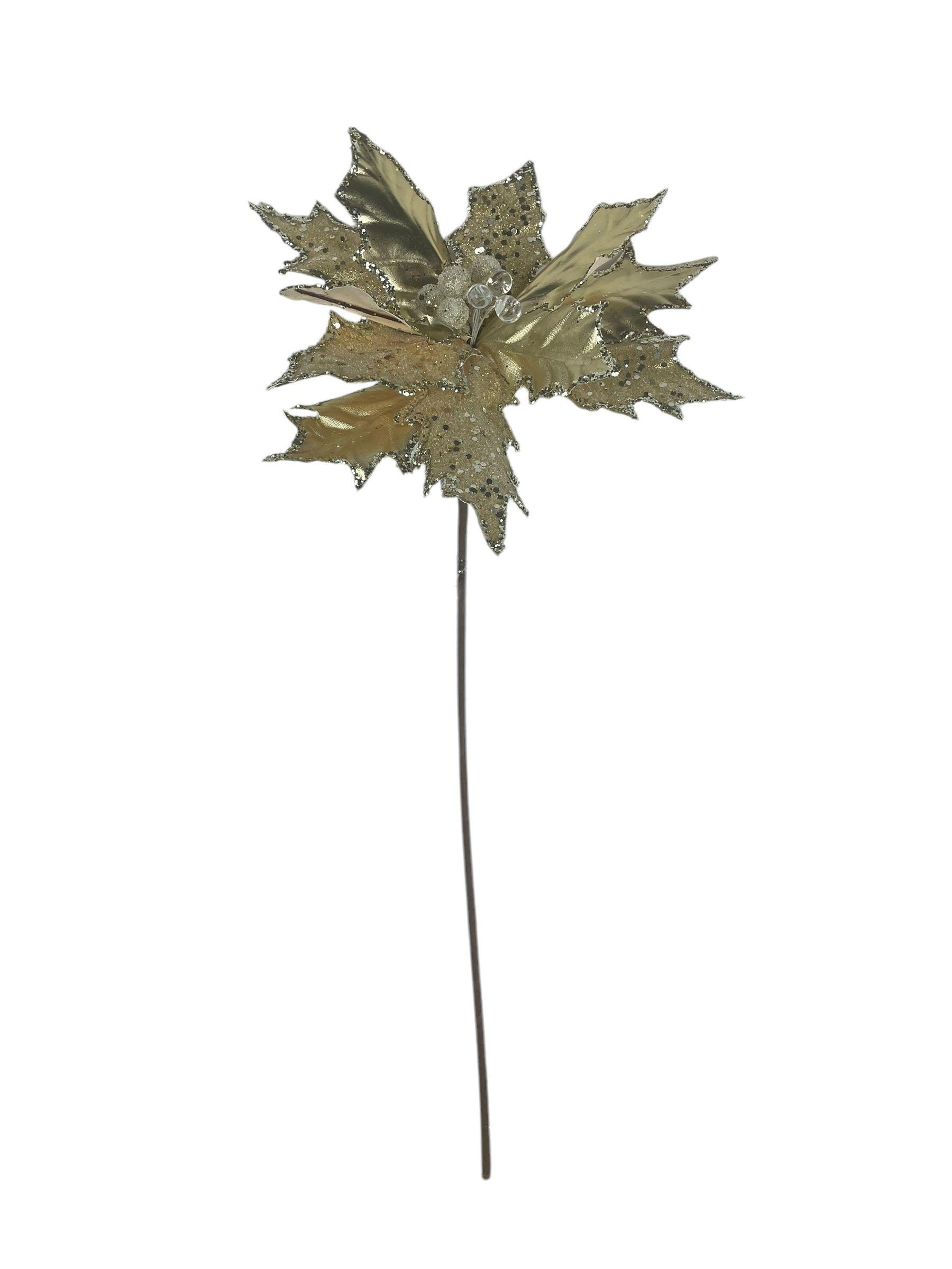 Poinsettia Dorada Clara 27cm-0