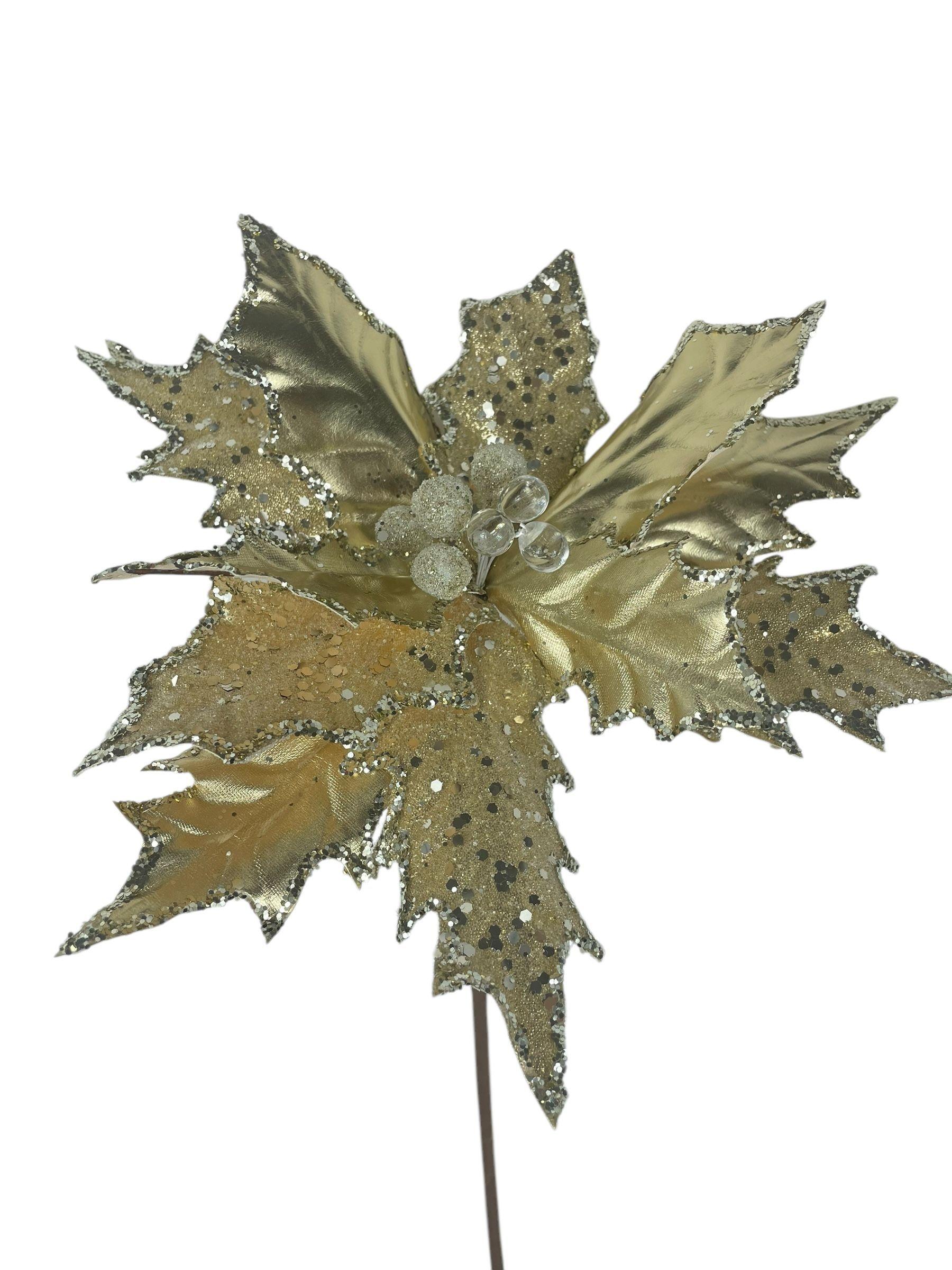 Poinsettia Dorada Clara 27cm-1