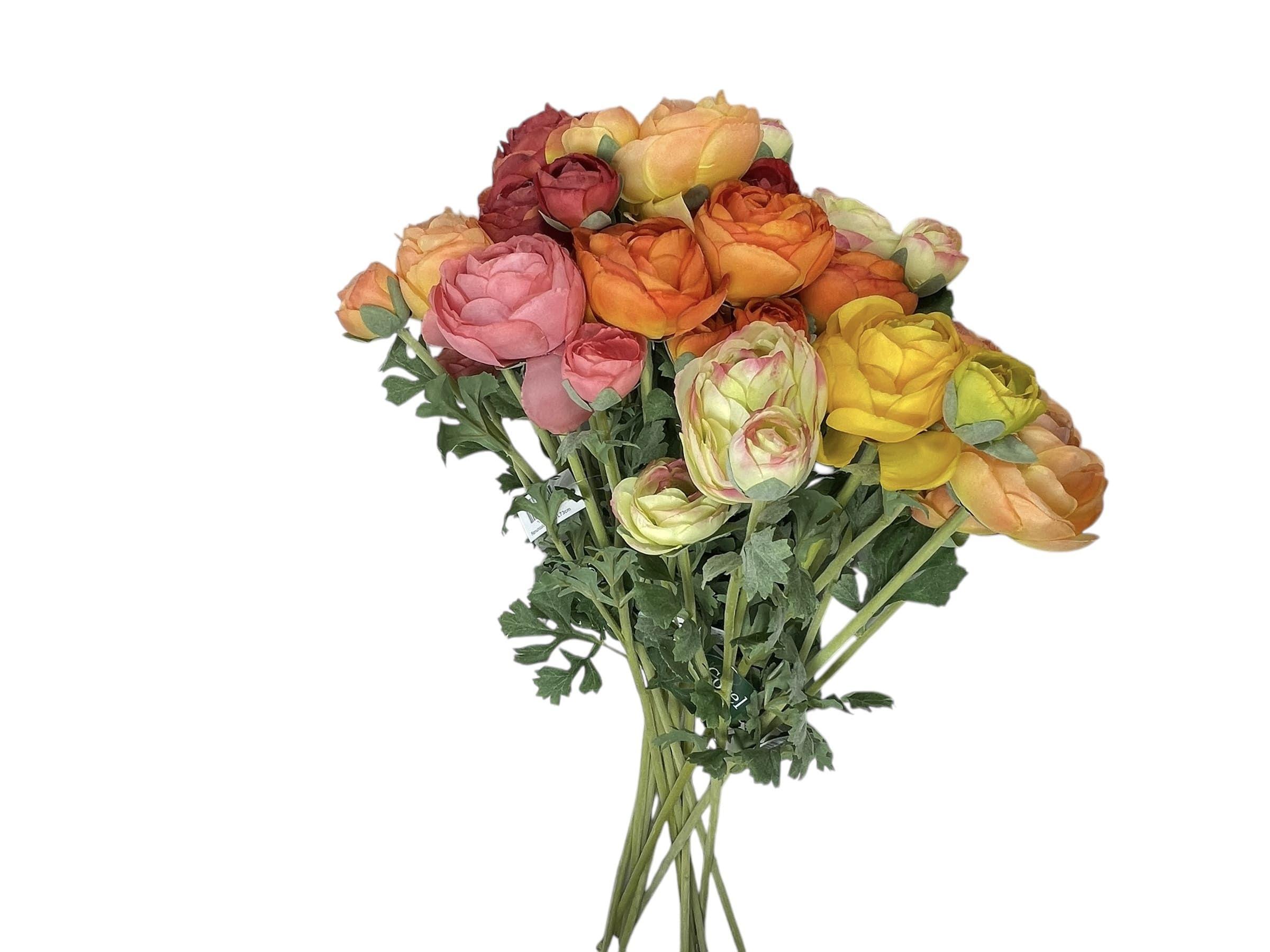 Renúnculo Rojo 73cm Artificial | Estilo Natural para Interiores y Vitrinas-3