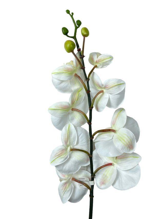 Rama Artificial Orquídea De 8 Flores 80cm Artificial | Estilo Natural para Interiores y Vitrinas-3