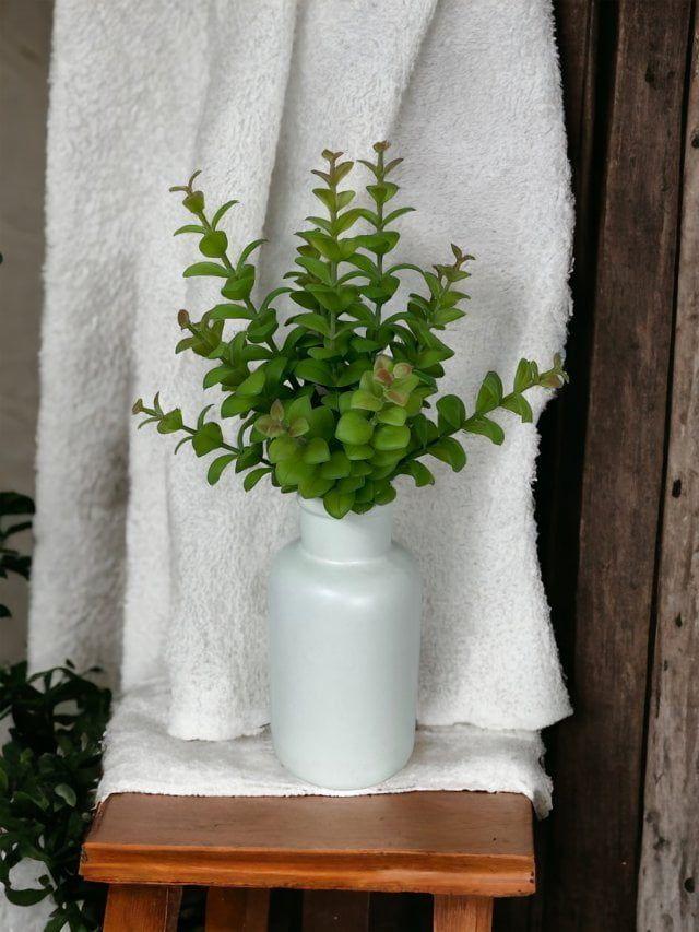 Ramo Arbusto Money Verde Rojo Artificial | Estilo Natural para Interiores y Vitrinas-4