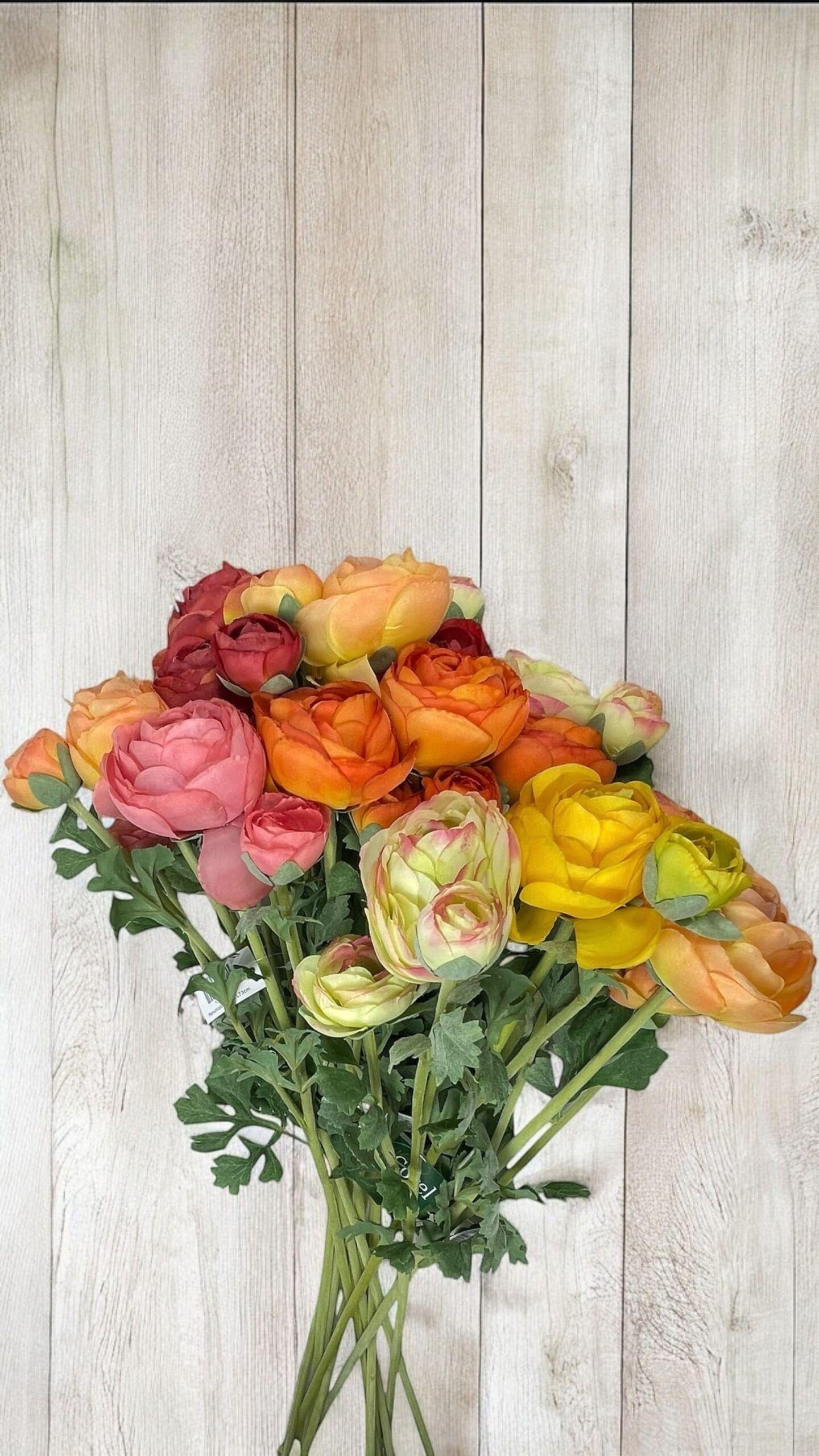 Renúnculo Verde Rosa 73cm Artificial | Estilo Natural para Interiores y Vitrinas-3