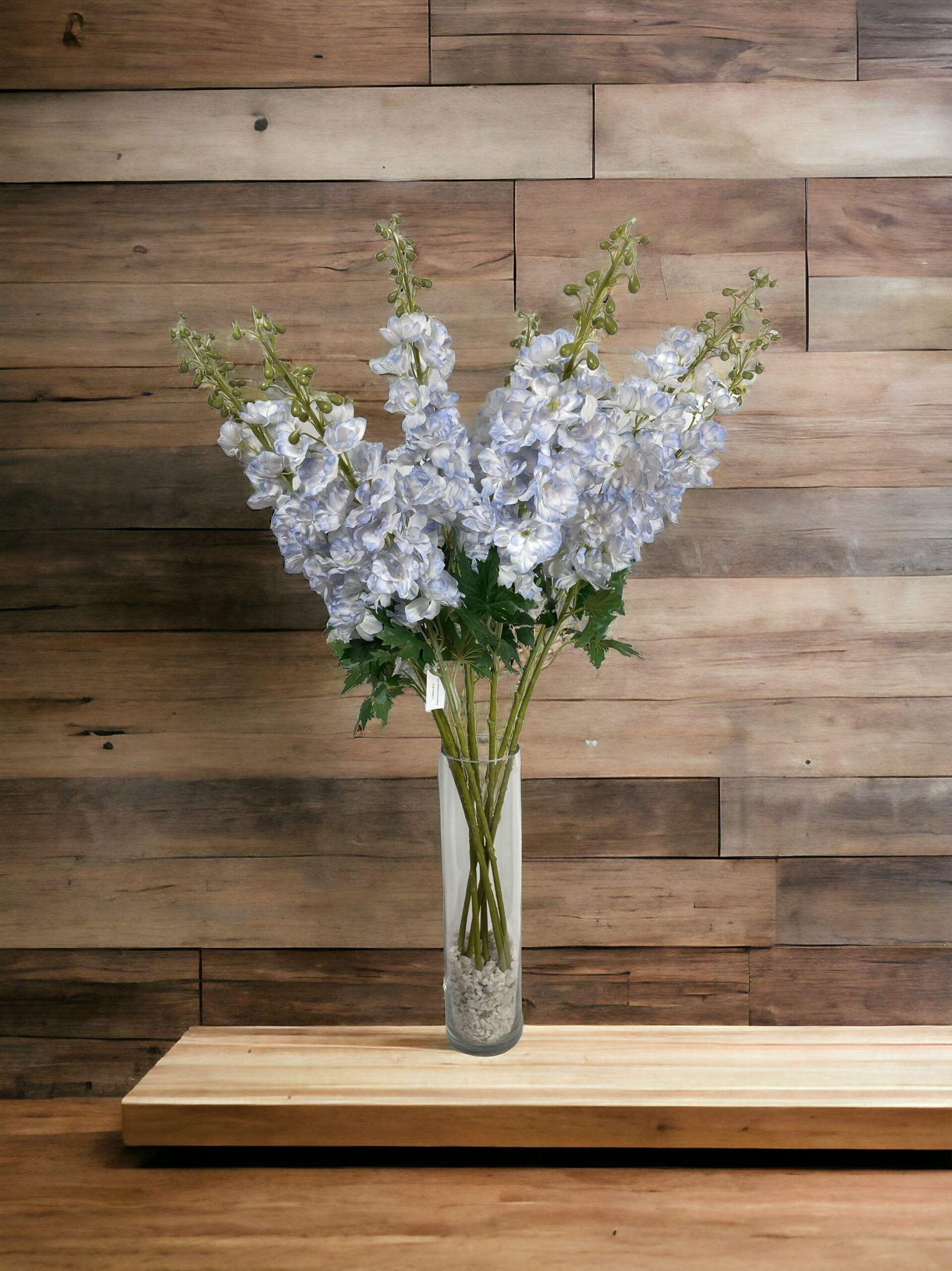 Delphinium Celeste 94cm Artificial | Estilo Natural para Interiores y Vitrinas-2