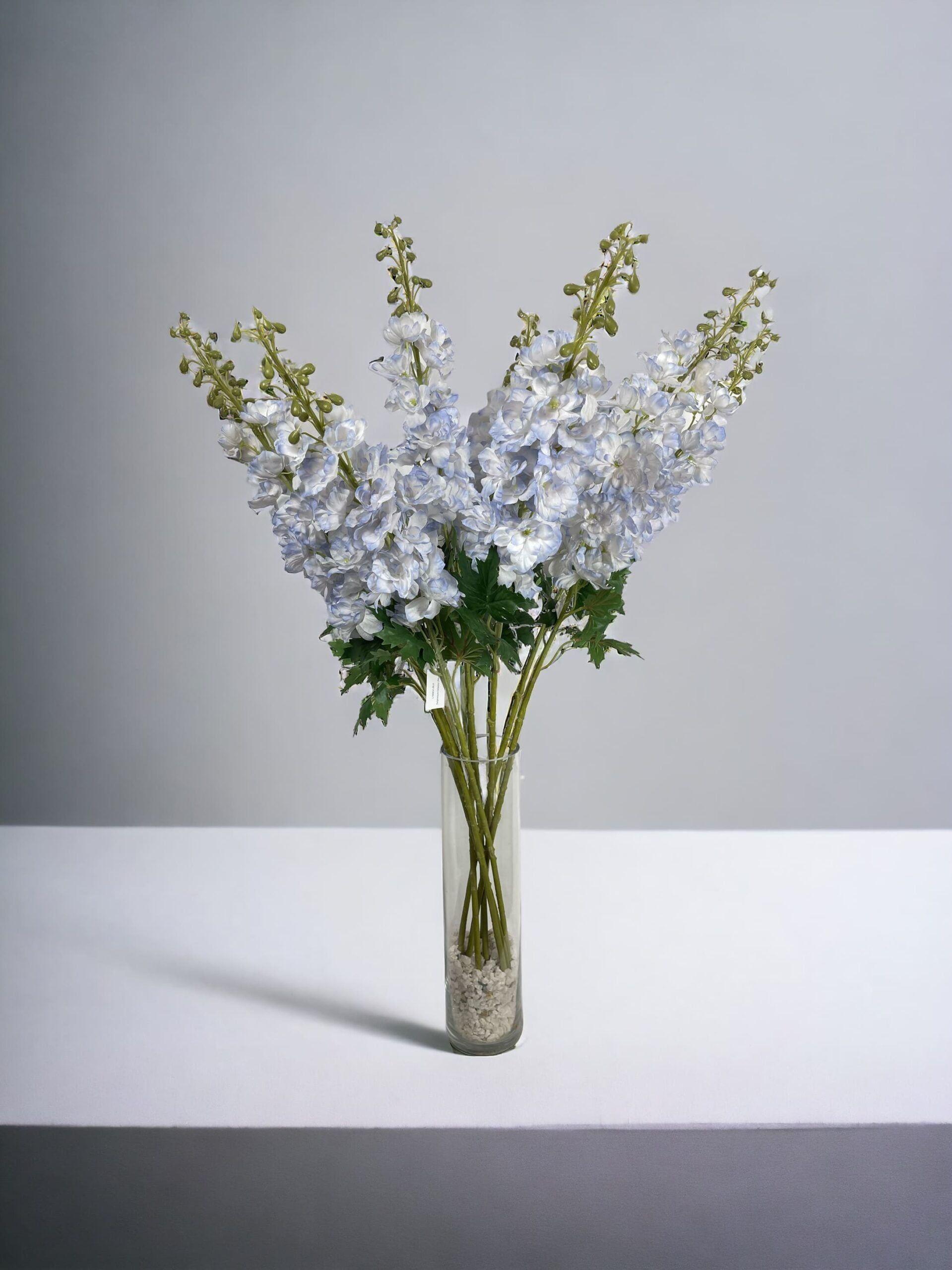 Delphinium Celeste 94cm Artificial | Estilo Natural para Interiores y Vitrinas-3