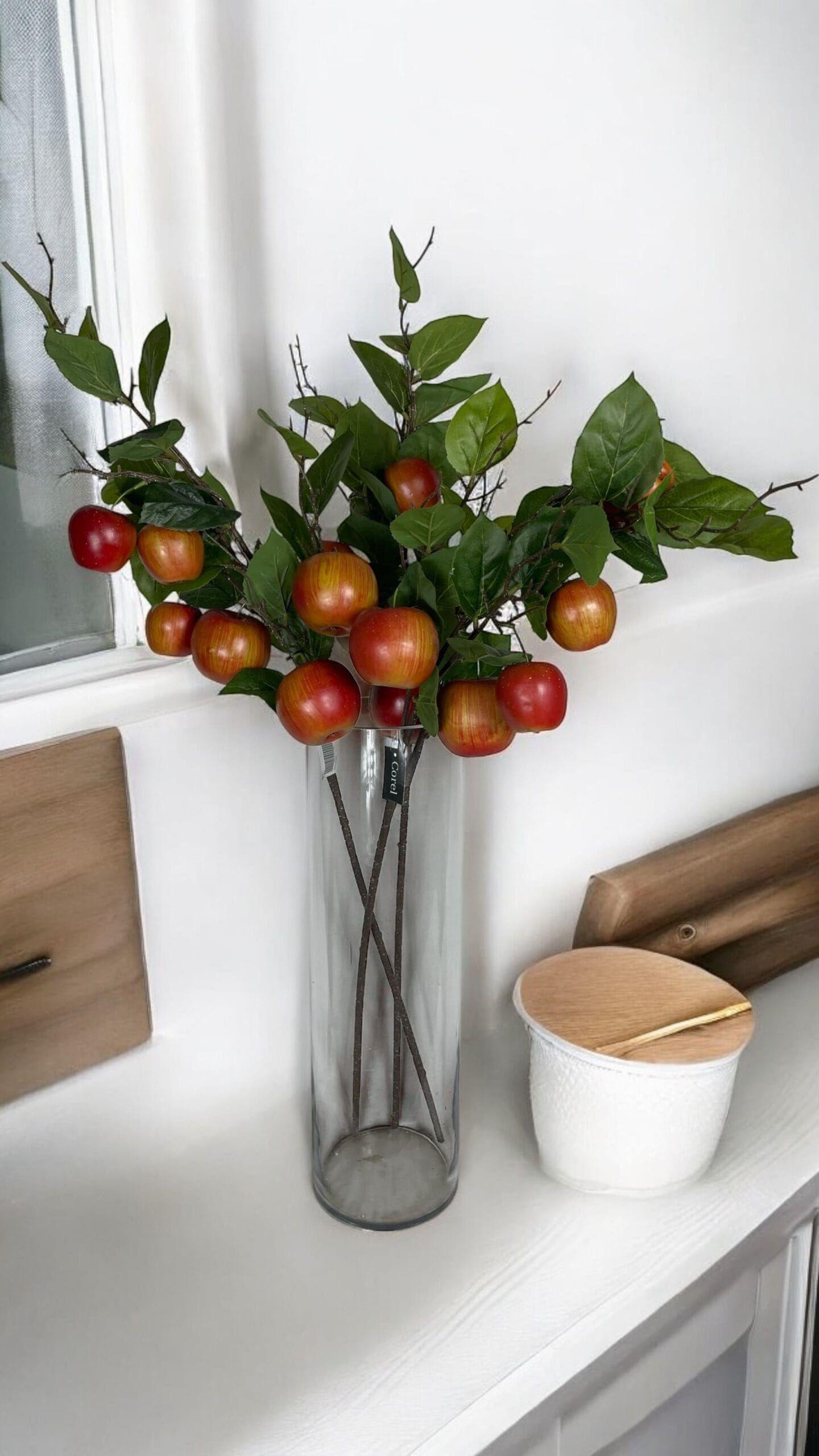 Rama Artificial de Manzana Corel 95cm Artificial | Estilo Natural para Interiores y Vitrinas-4