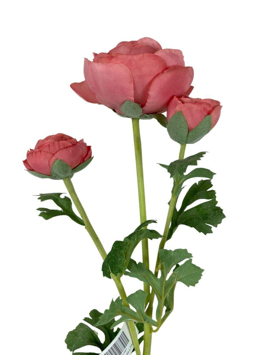 Ranúnculo Rosado 73cm Con Textura Realista-2