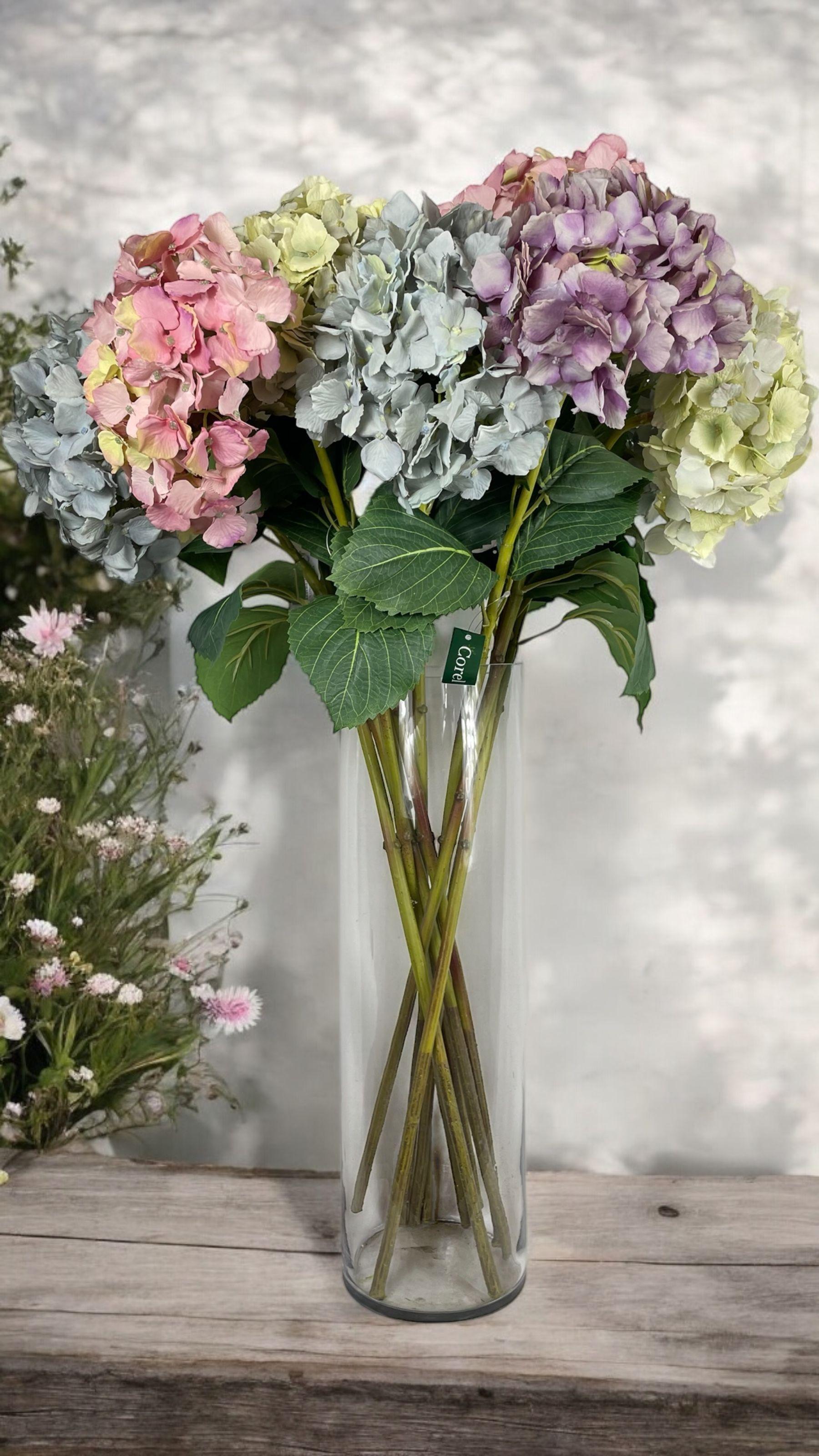 Hortensia Lila Con Hojas 82cm-5