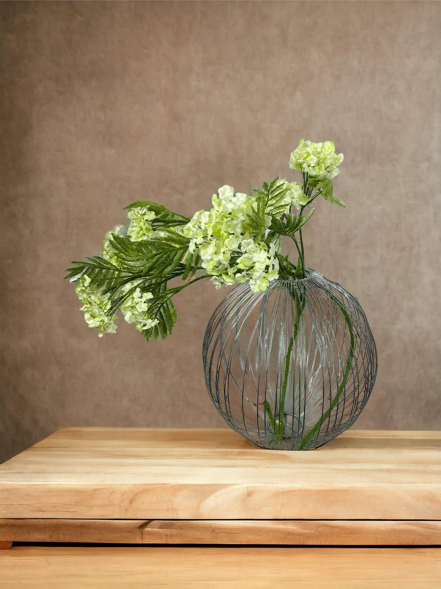 Rama Artificial Bola De Nieve 81cm Artificial | Estilo Natural para Interiores y Vitrinas-2