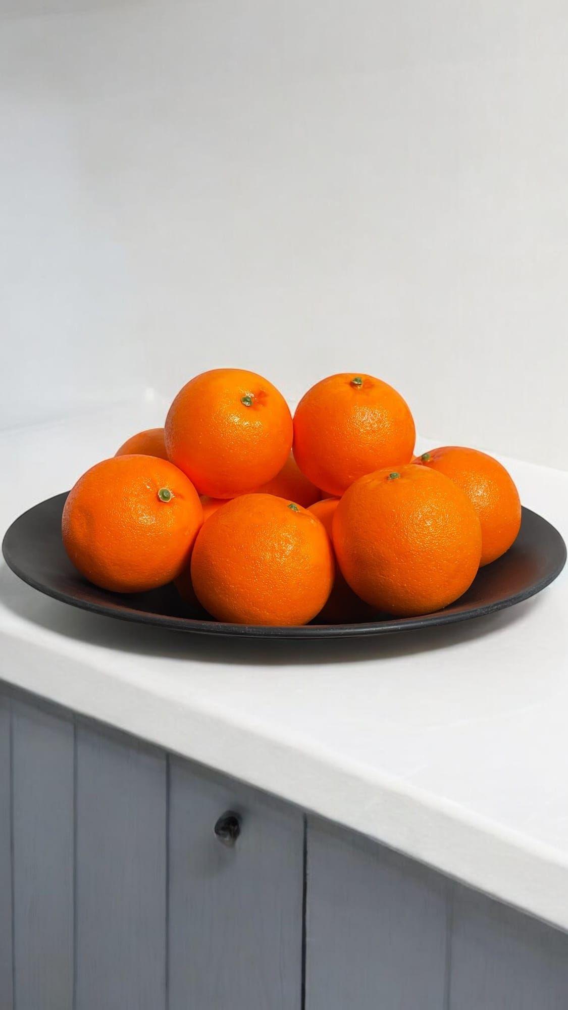 Naranjas Artificial Grande Artificial | Estilo Natural para Interiores y Vitrinas-4