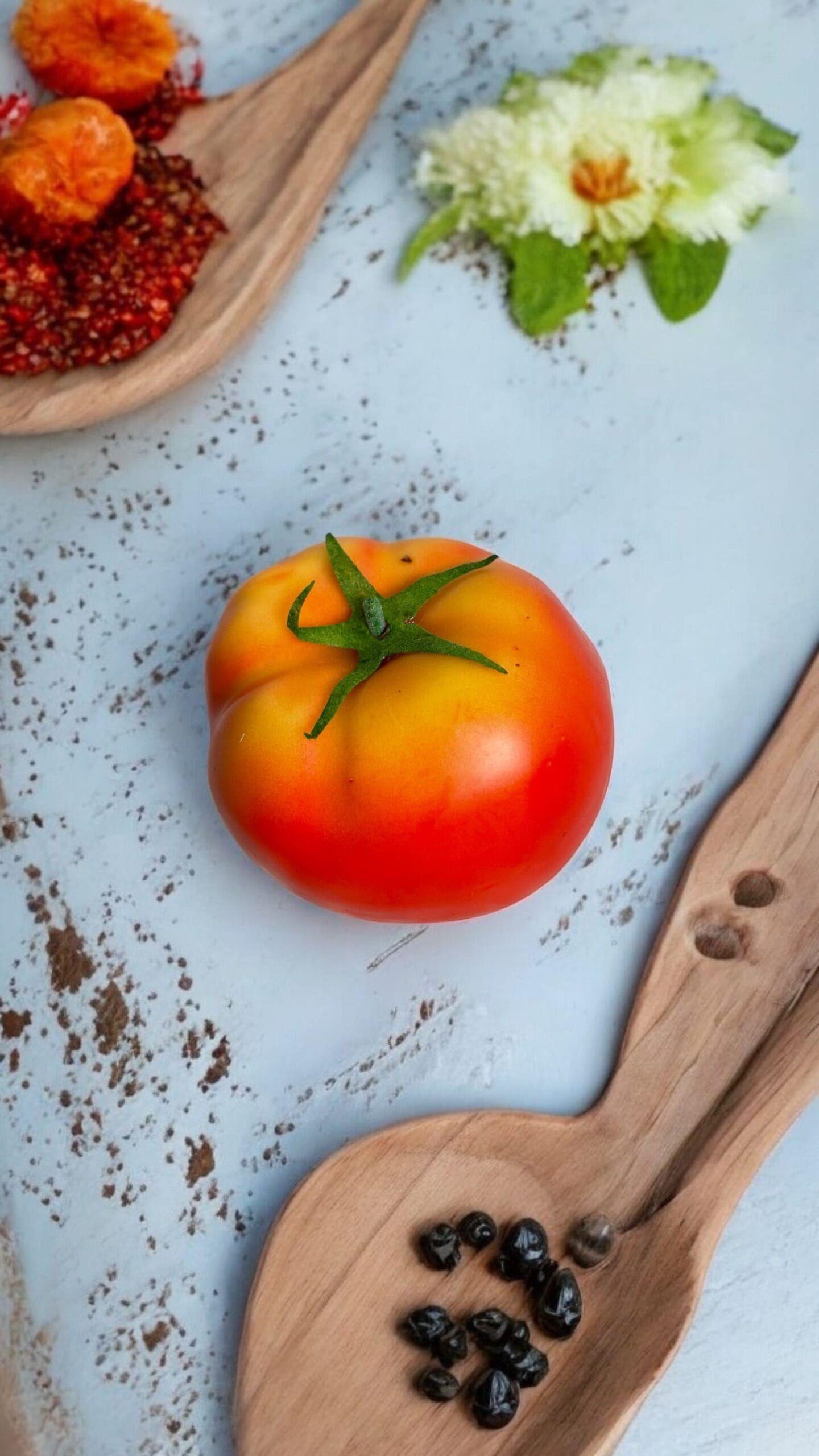 Tomate Artificial Corel Artificial | Estilo Natural para Interiores y Vitrinas-3