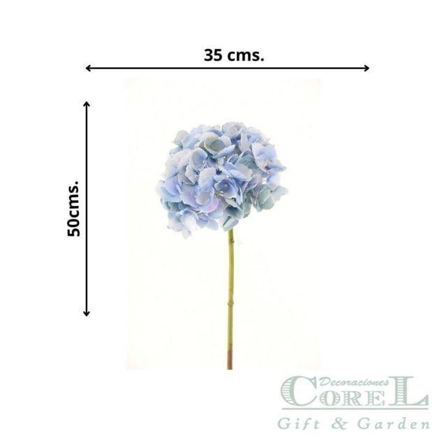 Hortensia Celeste 50cm Artificial | Estilo Natural para Interiores y Vitrinas-4