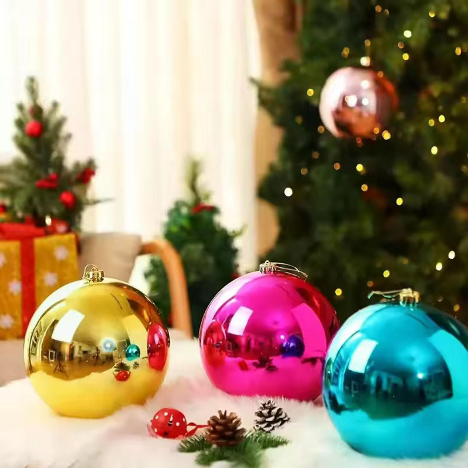 Esfera Navideña Dorada 20cm Gala Premium Decoración Árbol Navideño-2