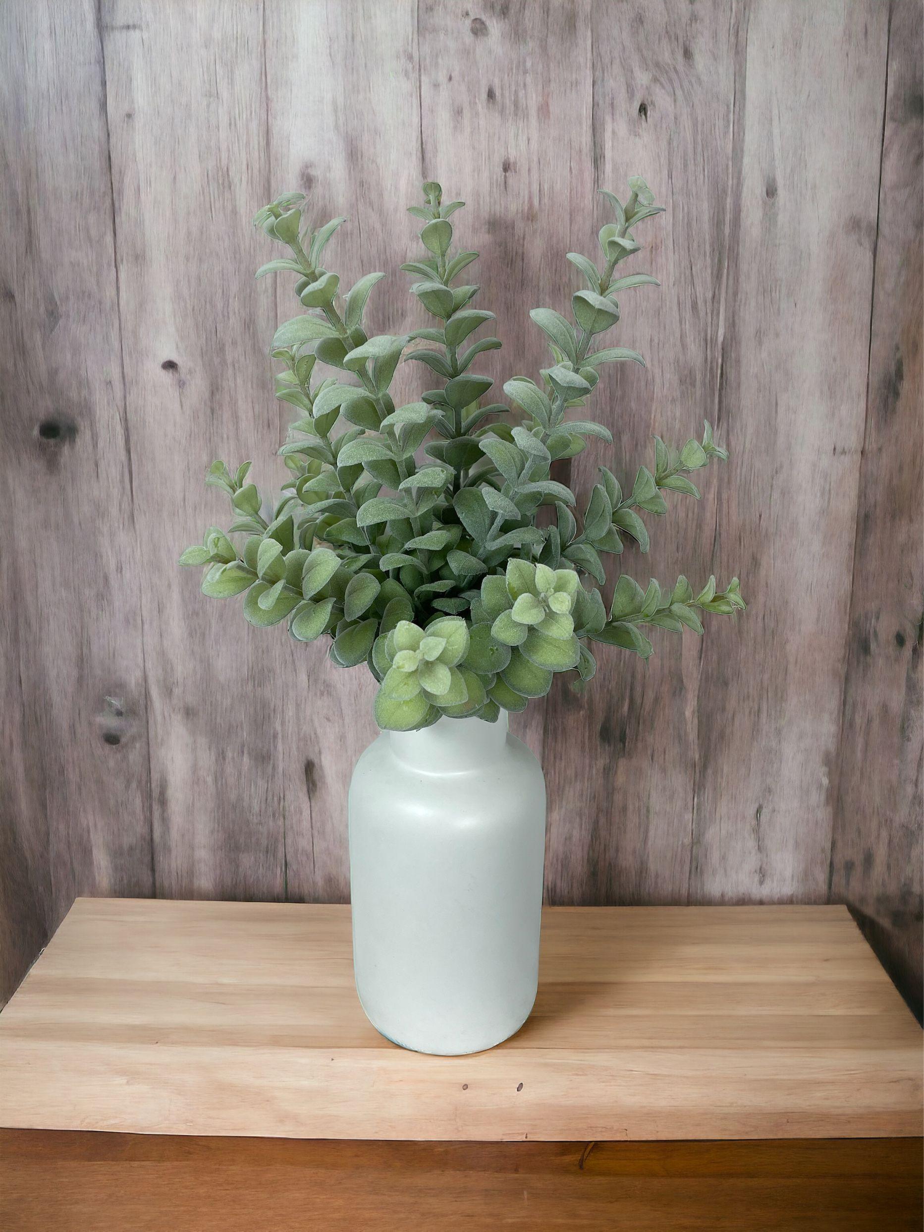 Ramo Decorativa Arbusto Money Gris-3