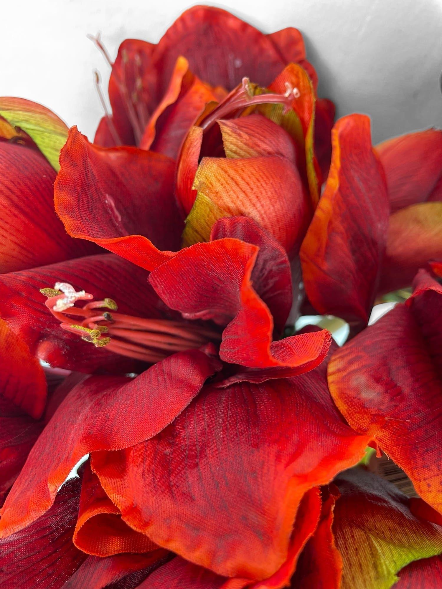 Amaryllis Roja 68cm Artificial | Estilo Natural para Interiores y Vitrinas-2