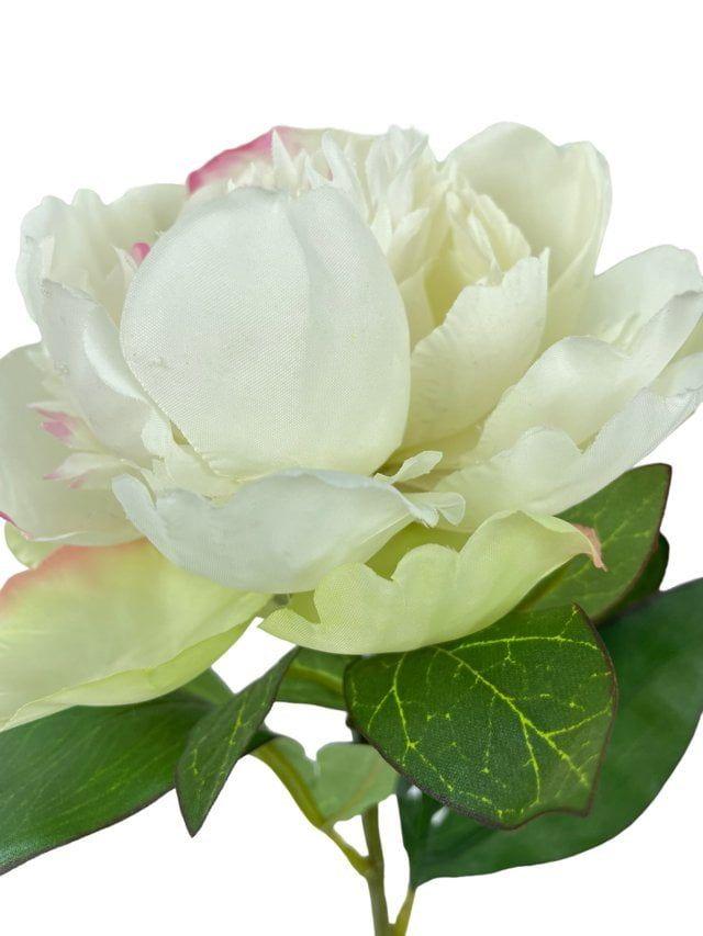 Peonía Blanca Simple 45cm Artificial | Estilo Natural para Interiores y Vitrinas-2