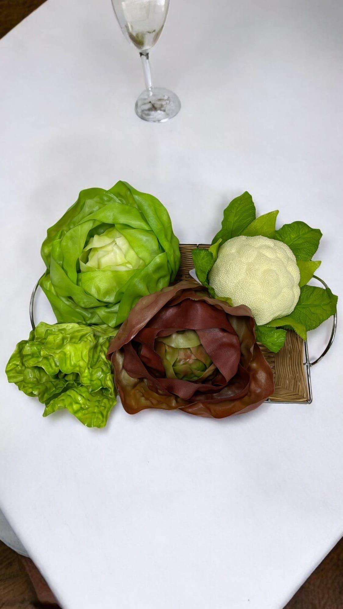 Lechuga Francesa 16cm Artificial | Estilo Natural para Interiores y Vitrinas-3