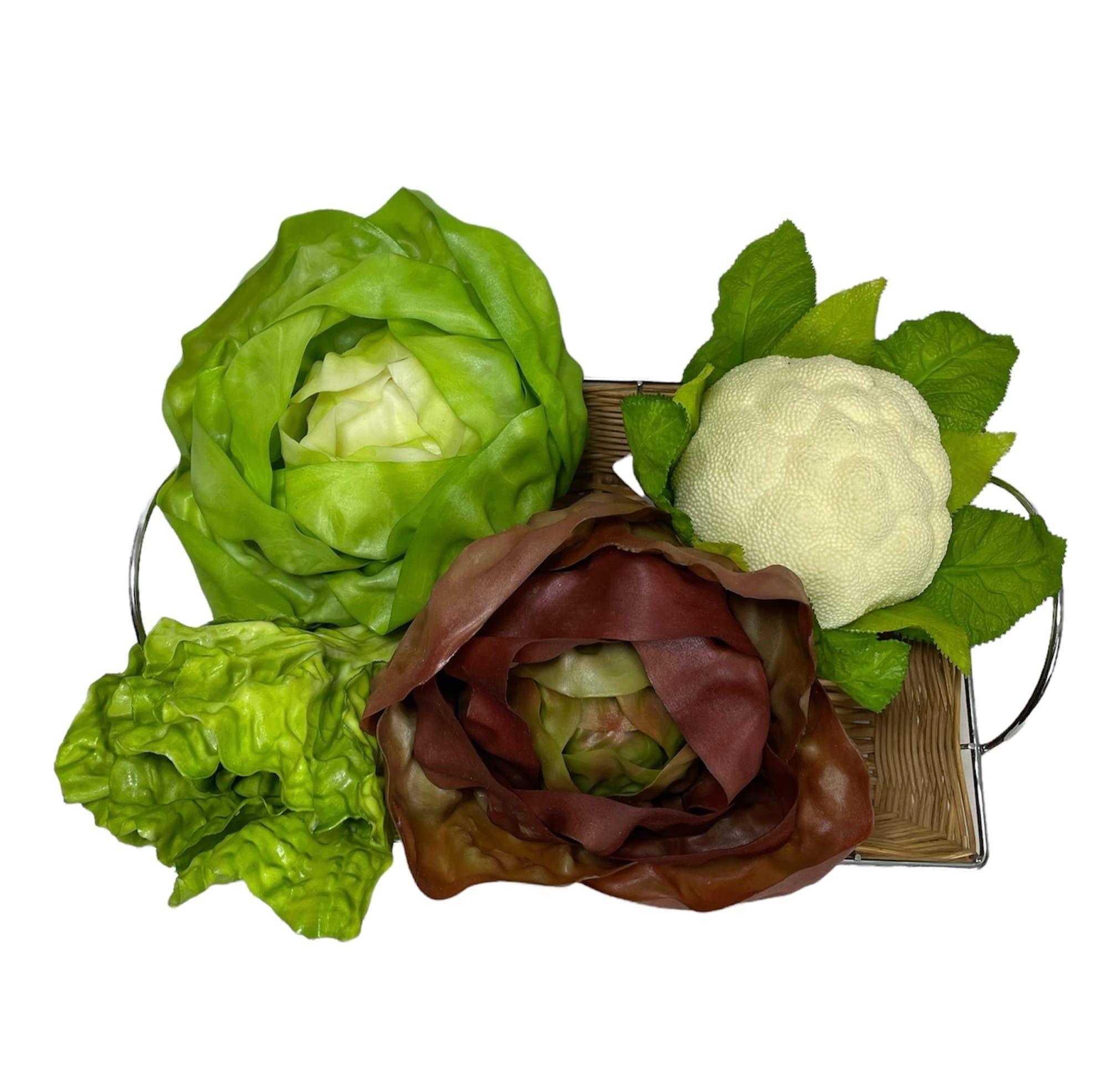 Lechuga Francesa 16cm Artificial | Estilo Natural para Interiores y Vitrinas-4