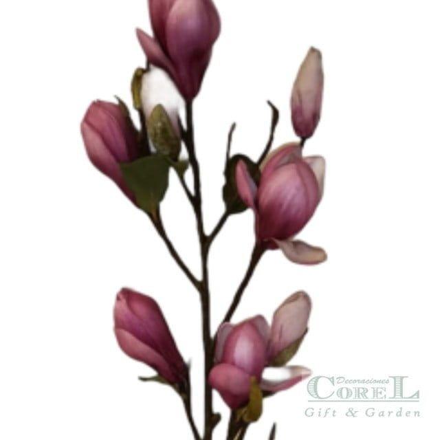 Rama Artificial Magnolia Fucsia 84cm Artificial | Estilo Natural para Interiores y Vitrinas-2