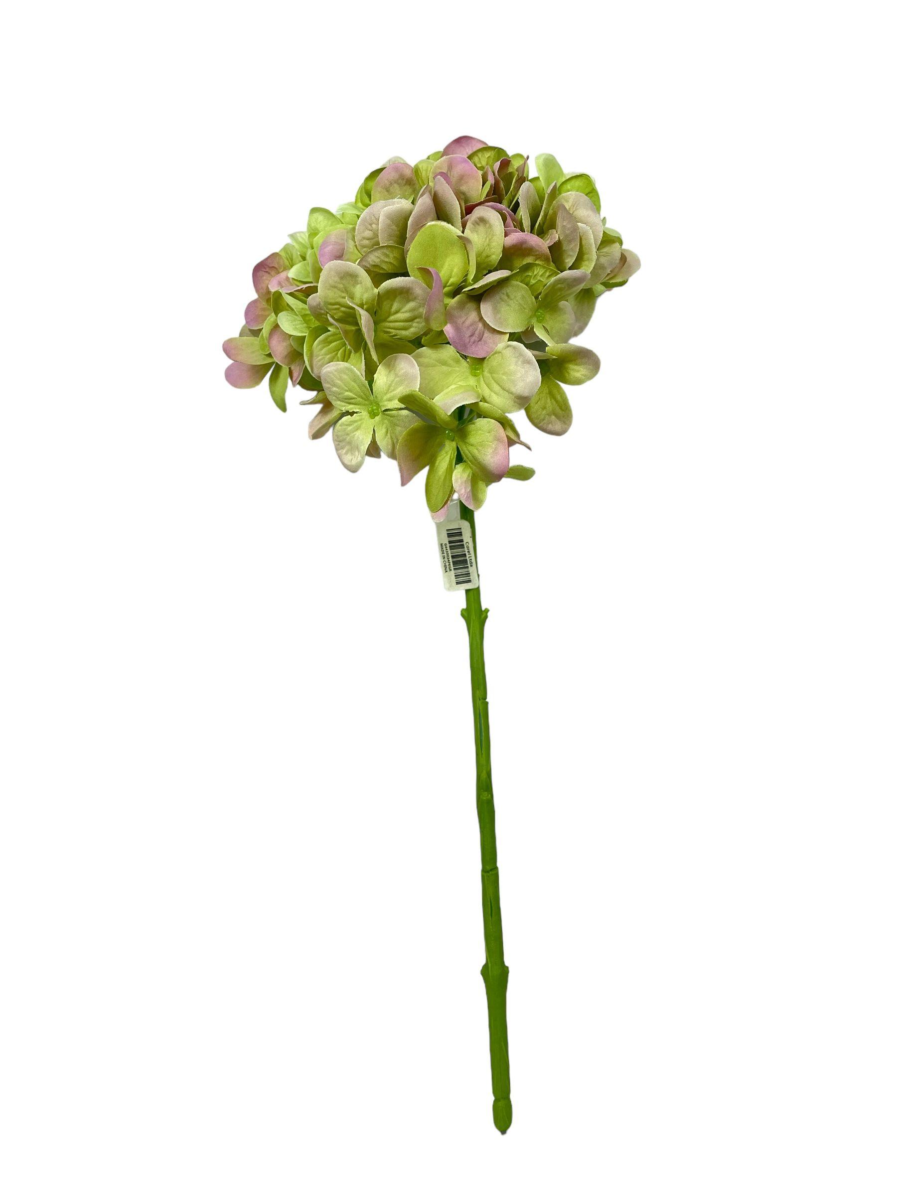 Flor Decorativa Hortensia Verde 45cm-0