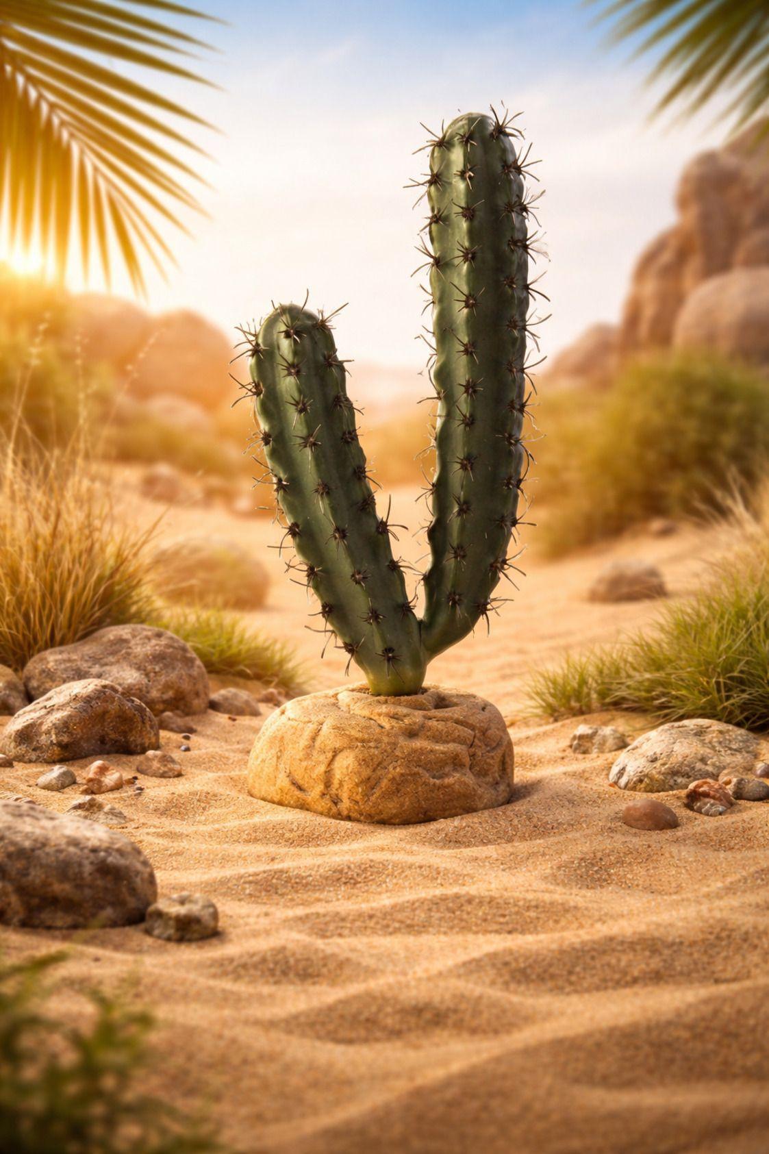 Cactus Finger 20cm Artificial | Estilo Natural para Interiores y Vitrinas-2