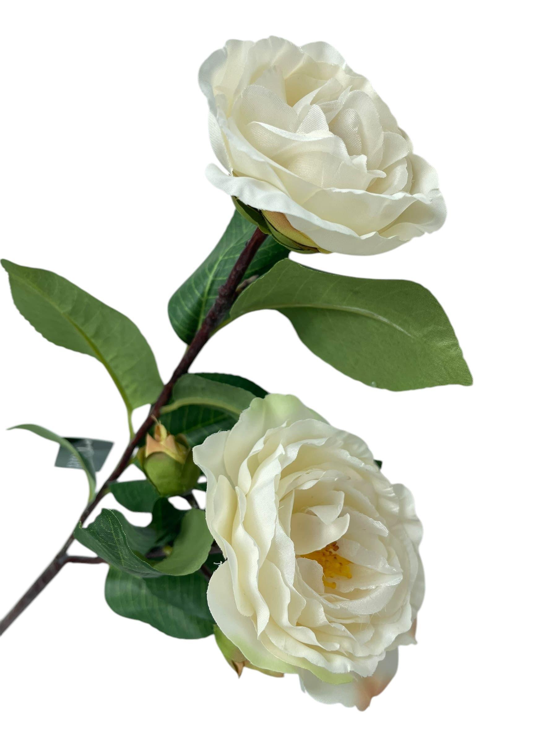 Camelia Blanca 52 cm Artificial | Estilo Natural para Interiores y Vitrinas-2