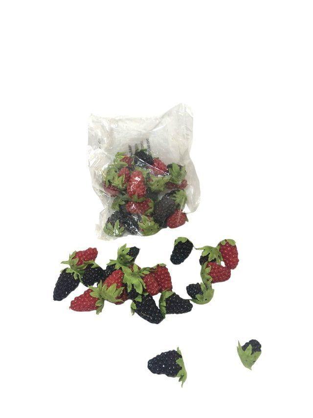 Frambuesas y moras Artificial Artificial | Estilo Natural para Interiores y Vitrinas-2