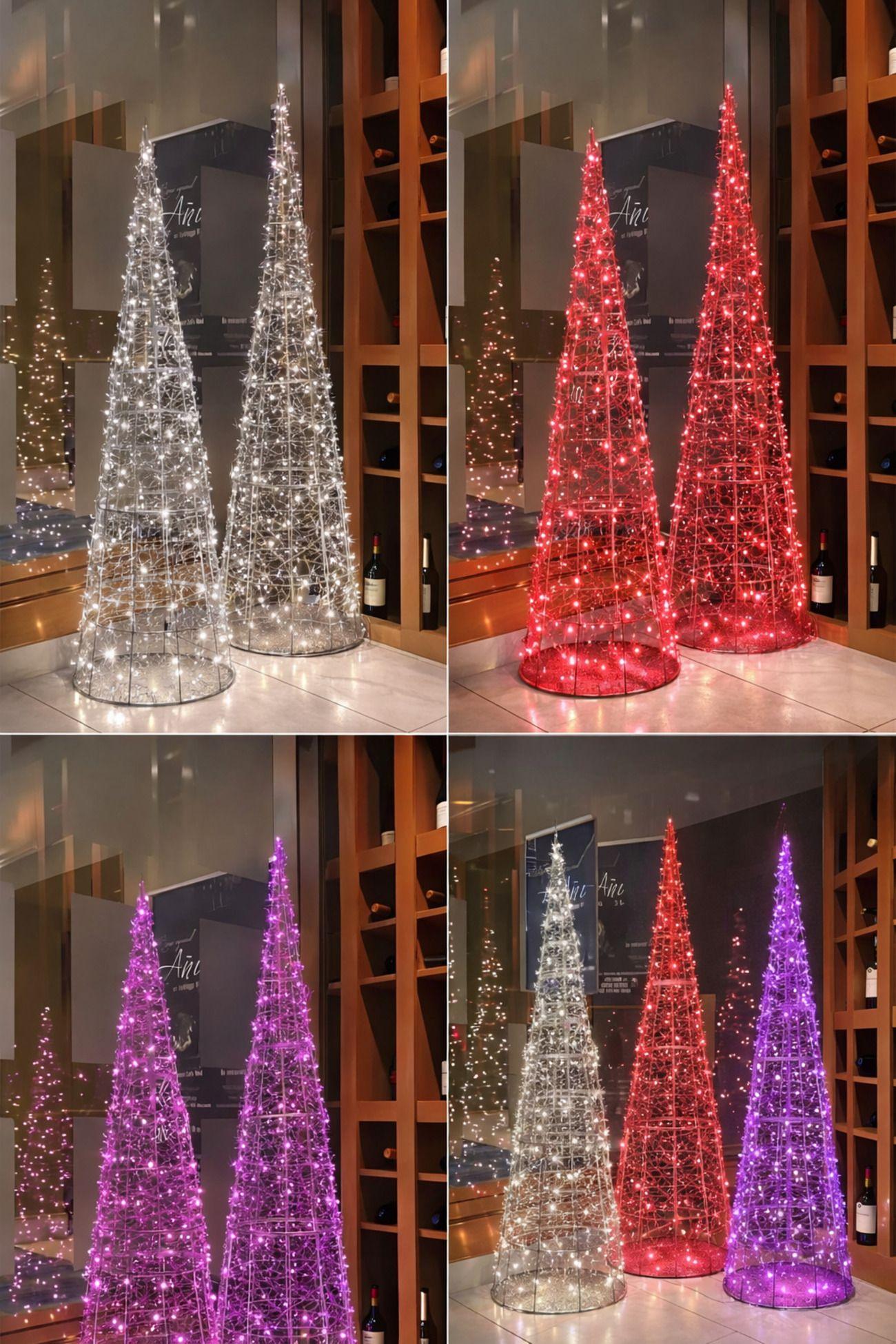 Pino LED Alambre Rojo Vanguardia 140cm Diseño Premium Interior-2