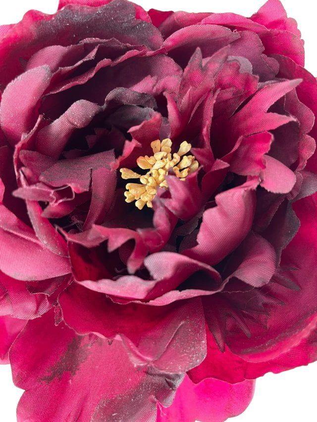 Peonía Burdeo Simple 45cm Artificial | Estilo Natural para Interiores y Vitrinas-2