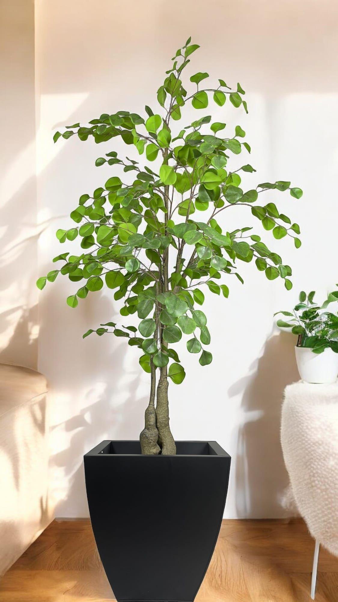 Árbol Artificial Eucalipto 150cm Artificial | Estilo Natural para Interiores y Vitrinas-3