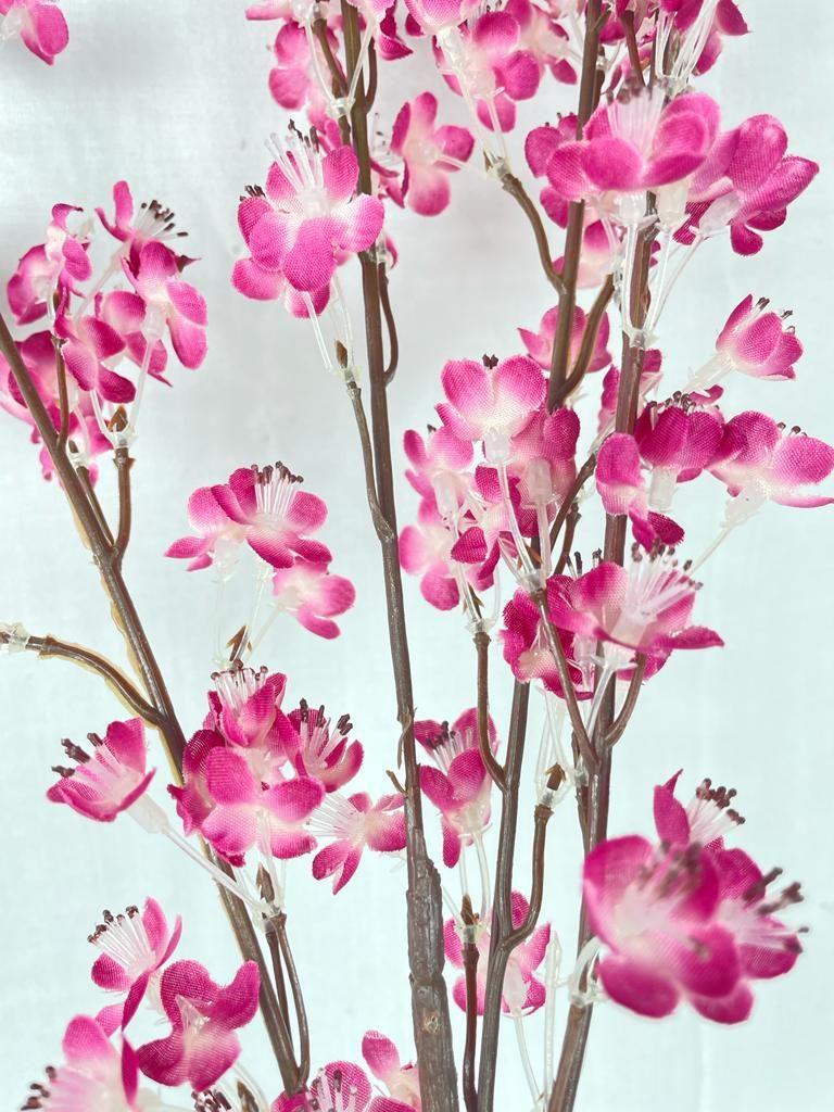 FLOR DECORATIVA COREL RAMA MINI CIRUELO FUCCIA 89CM -1