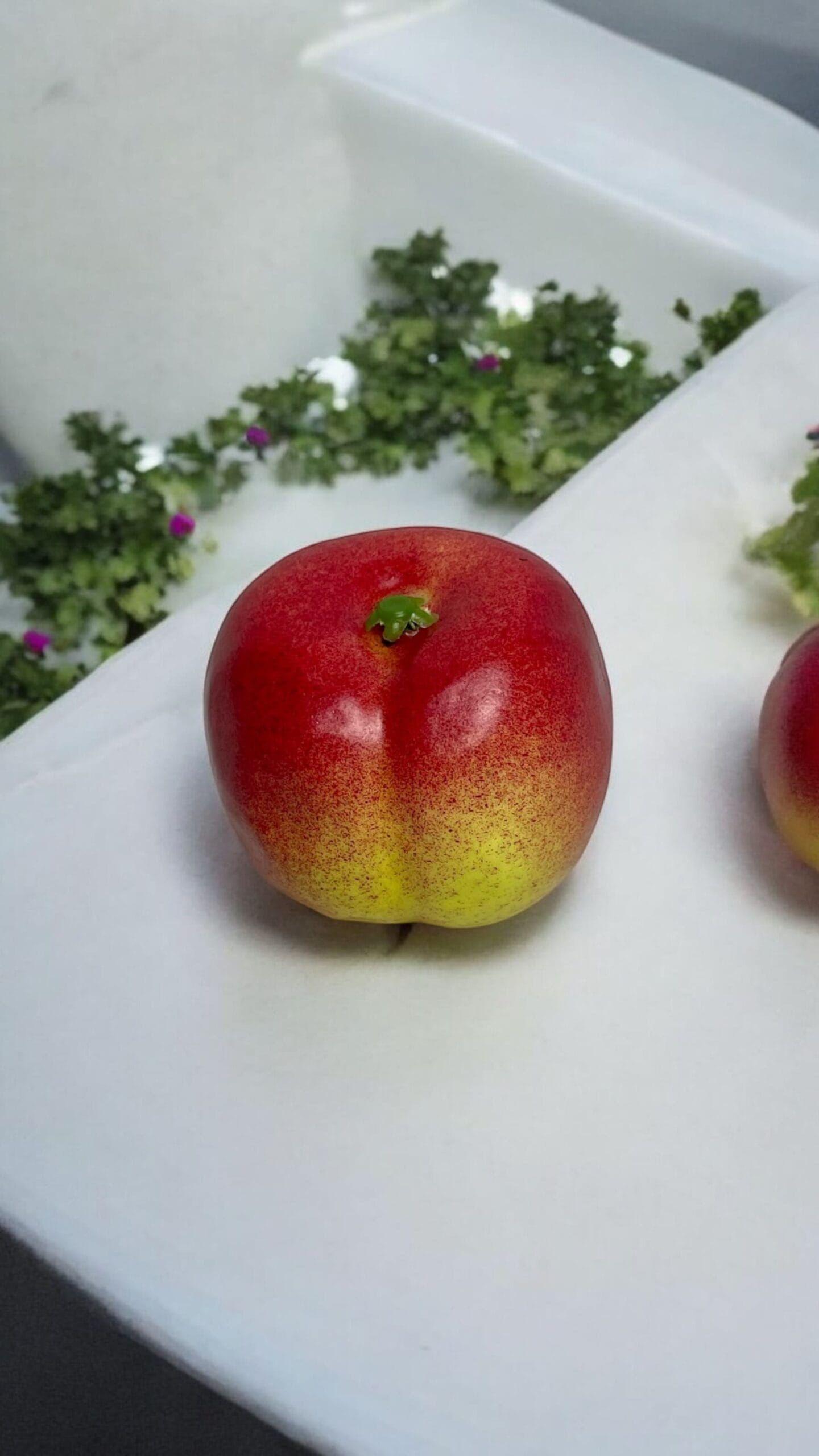 Durazno Nectarin Artificial Artificial | Estilo Natural para Interiores y Vitrinas-3