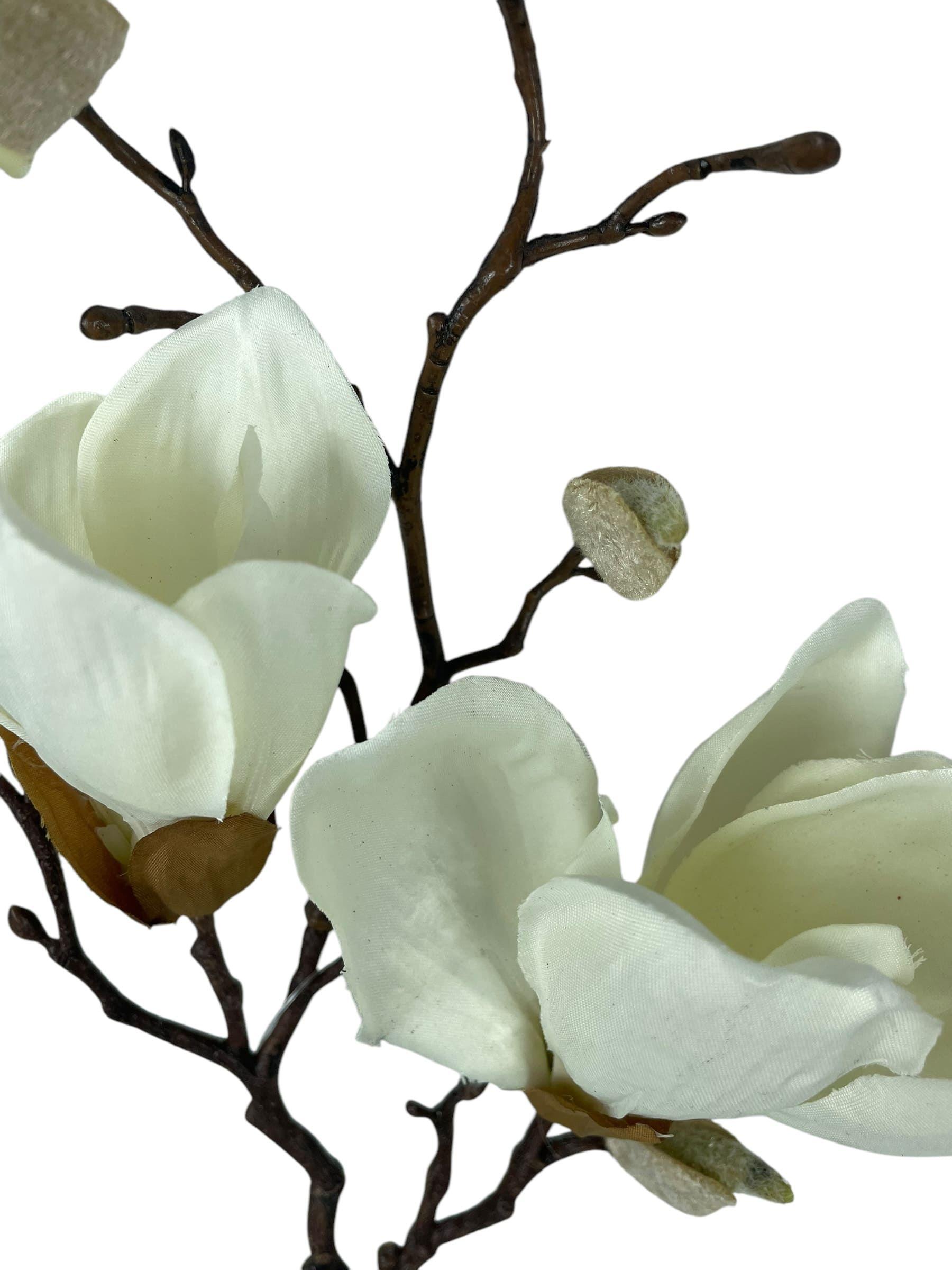 Magnolia Blanca 50cm Artificial | Estilo Natural para Interiores y Vitrinas-2