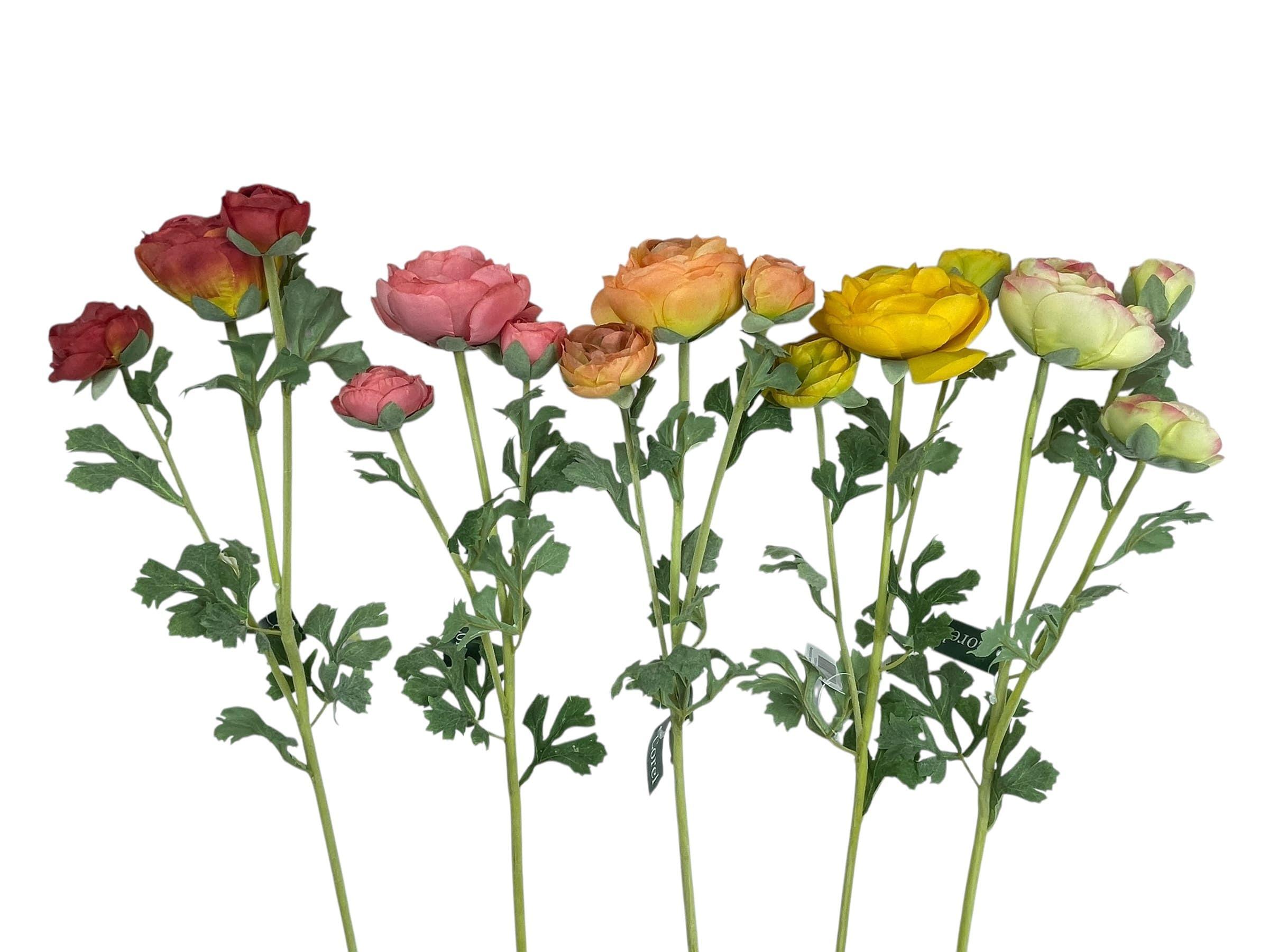 Renúnculo Rosado 73cm Artificial | Estilo Natural para Interiores y Vitrinas-3