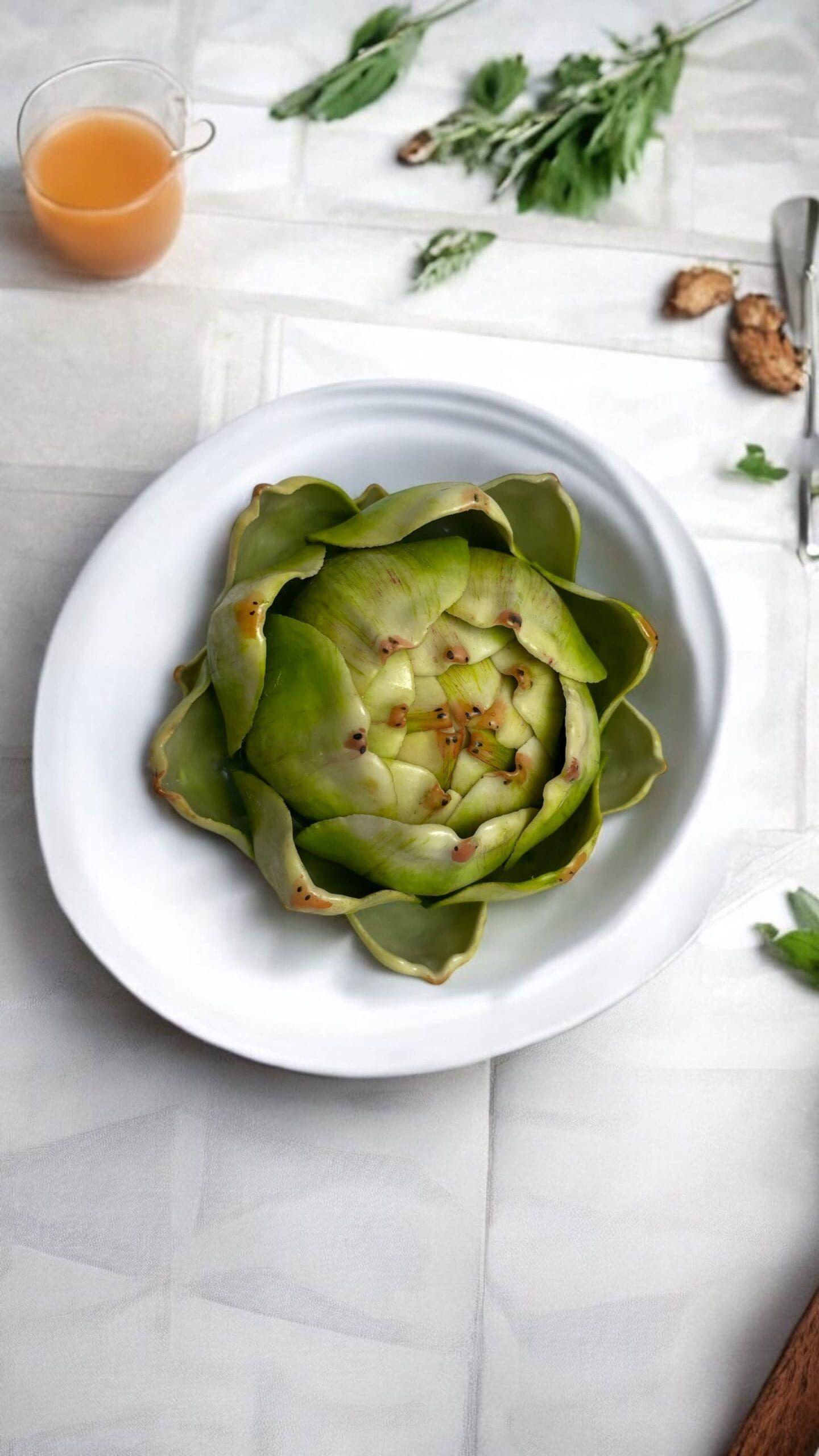 Alcachofa Artificial Corel Artificial | Estilo Natural para Interiores y Vitrinas-4