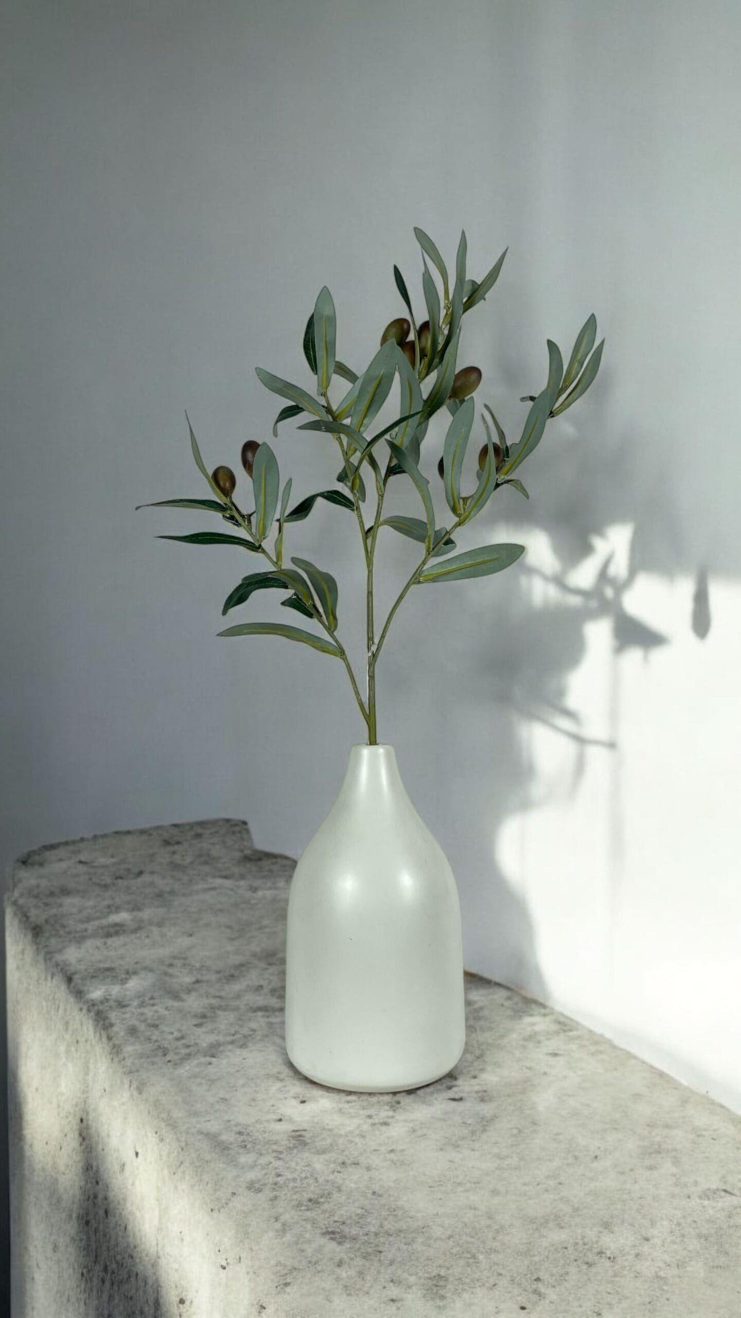 Rama Artificial de Olivo 74 cm Artificial | Estilo Natural para Interiores y Vitrinas-4