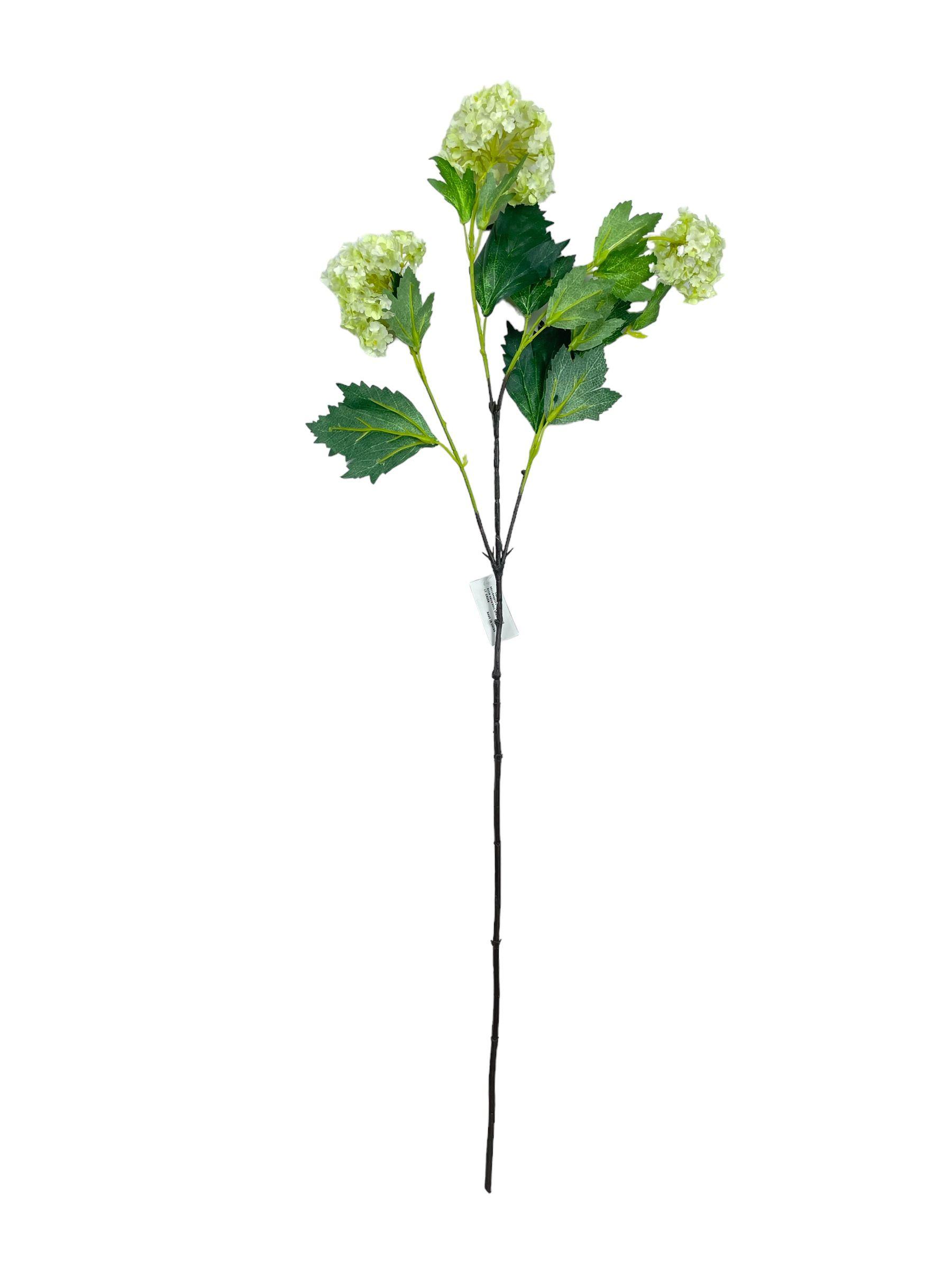 FLOR DECORATIVA COREL RAMA BOLA DE NIEVE BLANCA 81CM-1