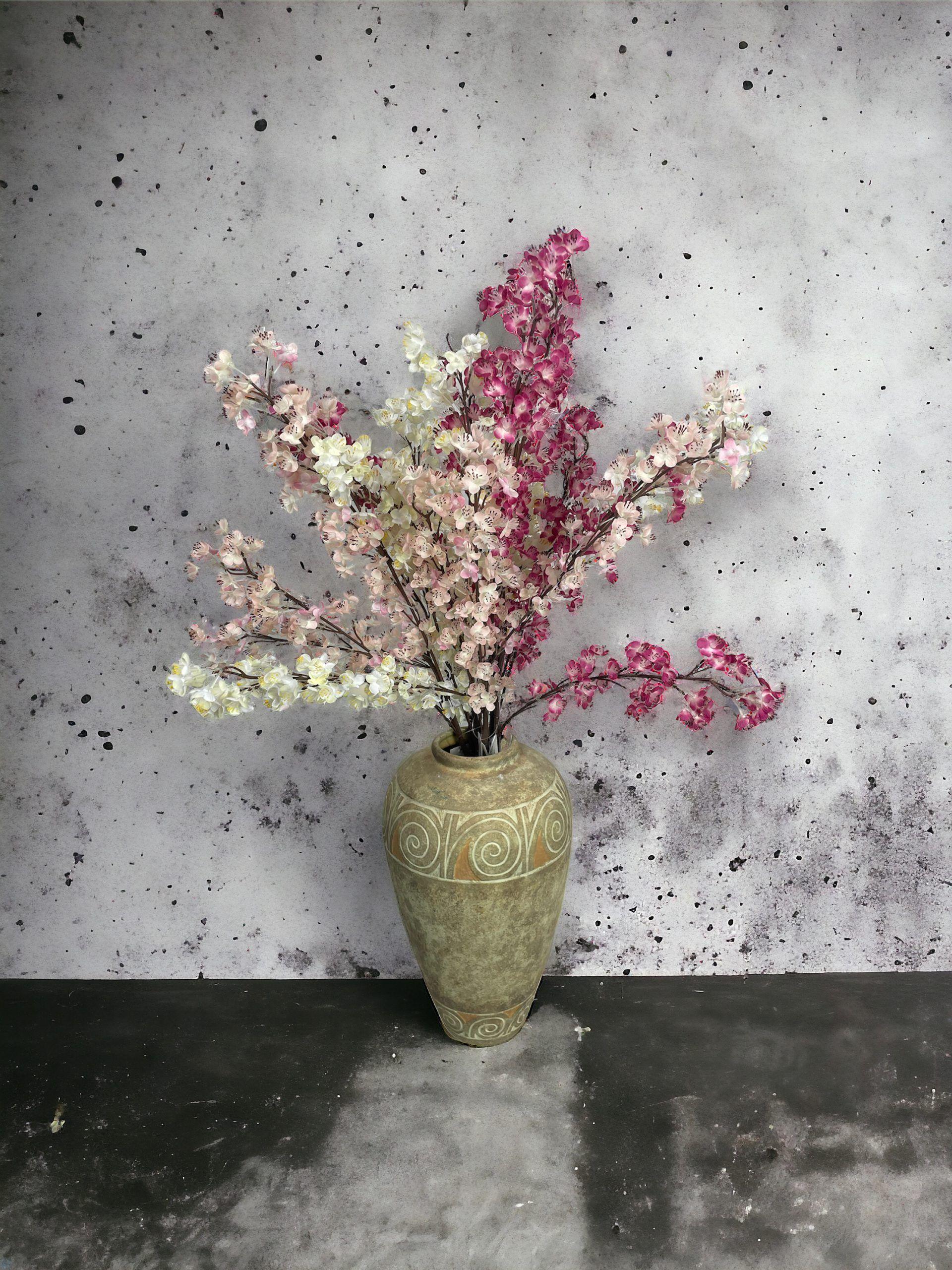 Flor Decorativa Rama Mini Ciruelo Blanco 89Cm -3