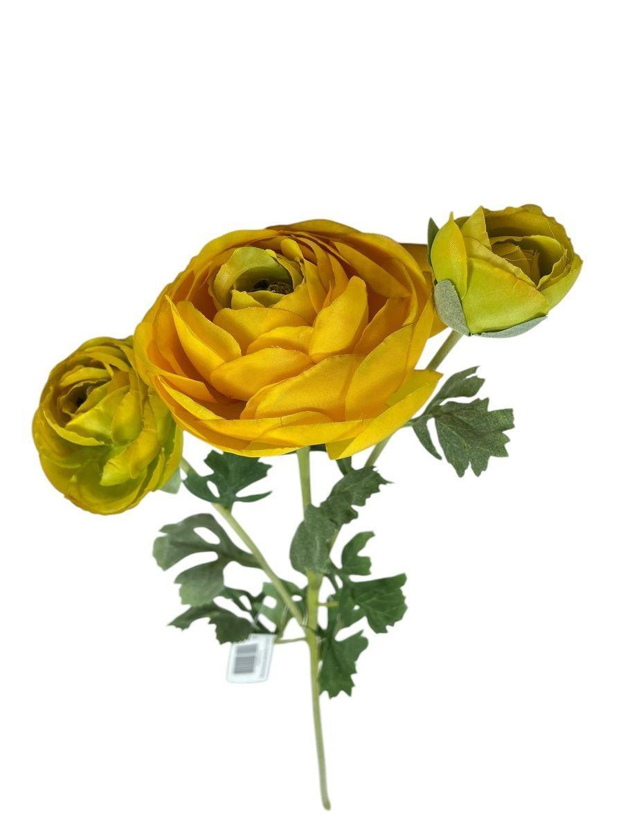 Ranúnculo Amarillo 73cm Con Textura Realista-2