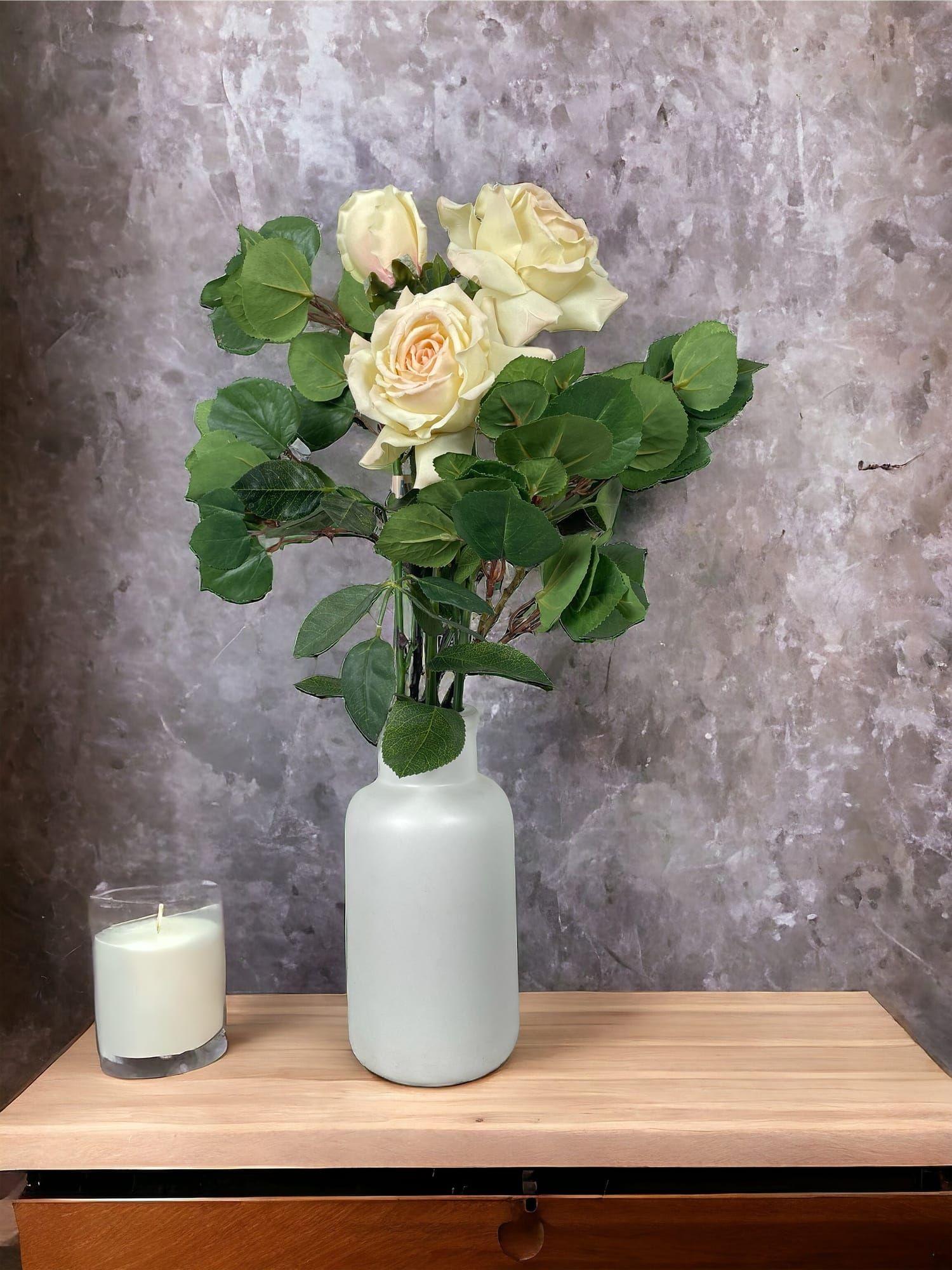 Rama Artificial Hoja Redonda 70cm Artificial | Estilo Natural para Interiores y Vitrinas-2