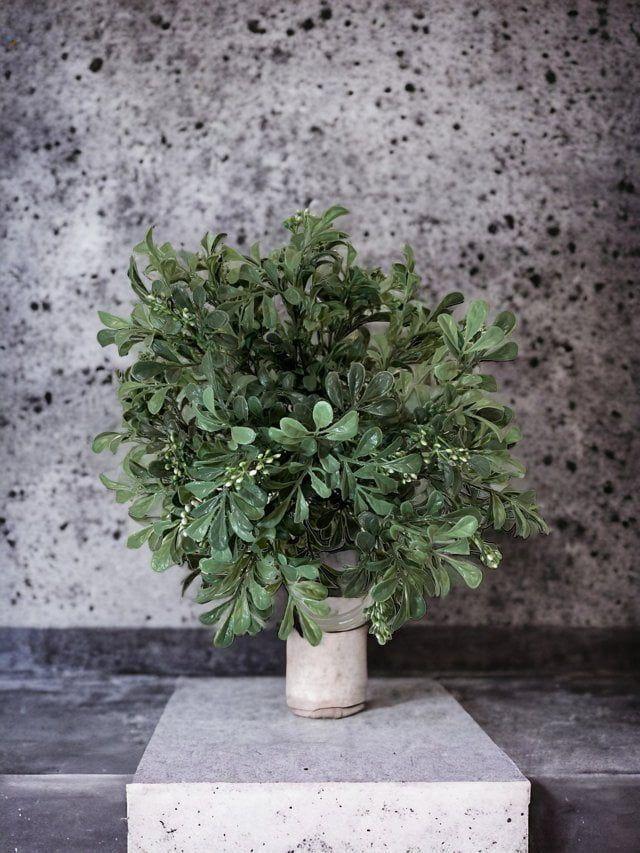 Ramo Hoja Chica Con Florencia 16cm Artificial | Estilo Natural para Interiores y Vitrinas-2