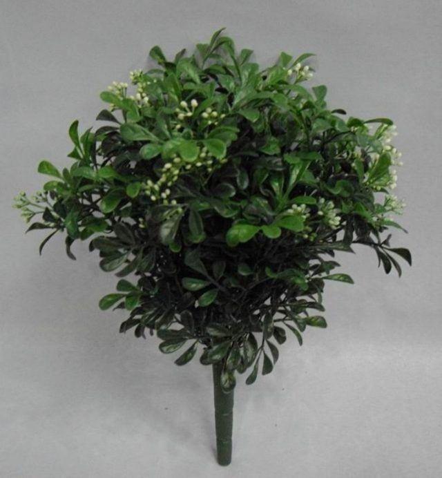 Ramo Hoja Chica Con Florencia 16cm Artificial | Estilo Natural para Interiores y Vitrinas-3