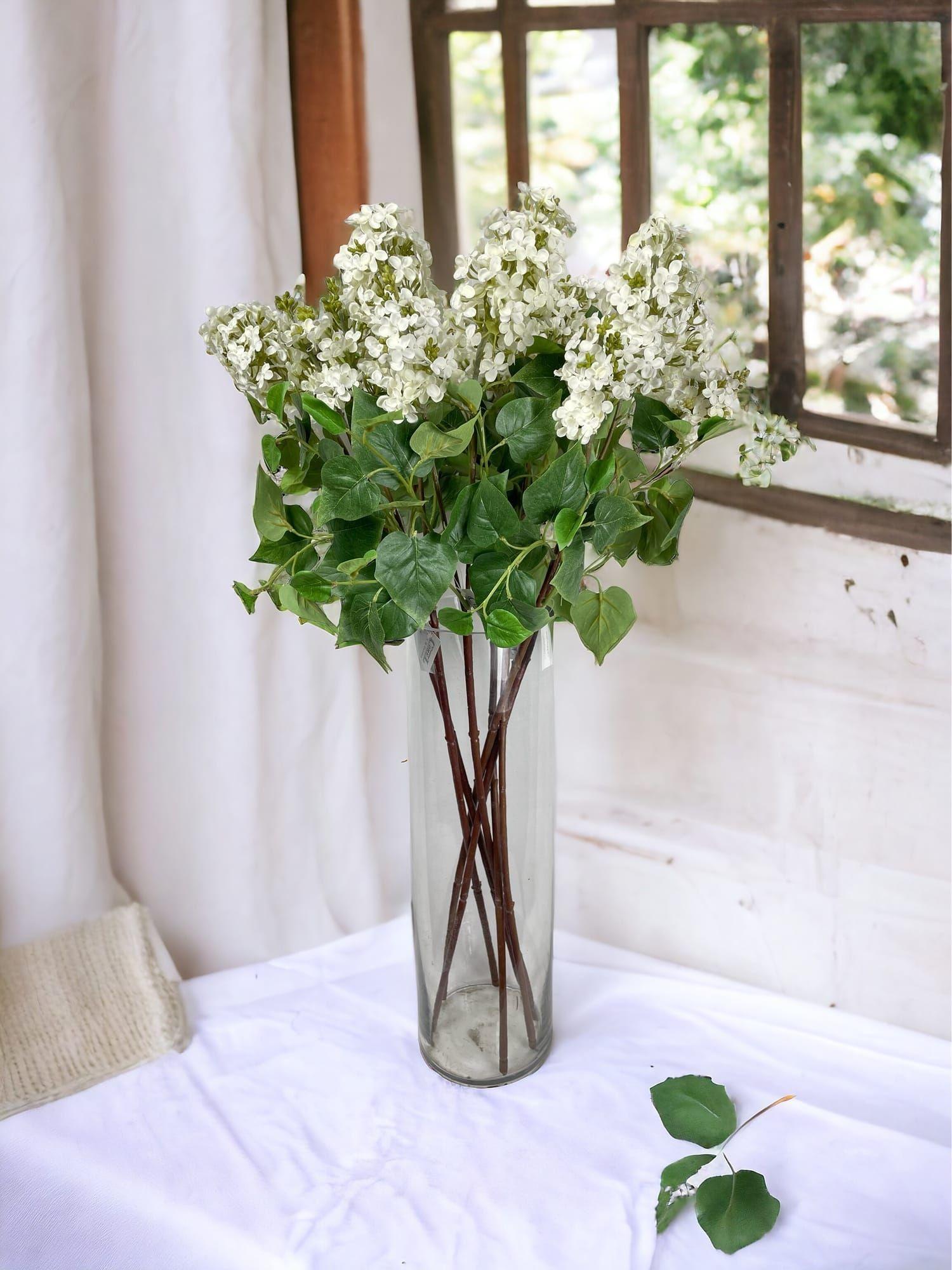 Lila Blanca 85cm Artificial | Estilo Natural para Interiores y Vitrinas-2