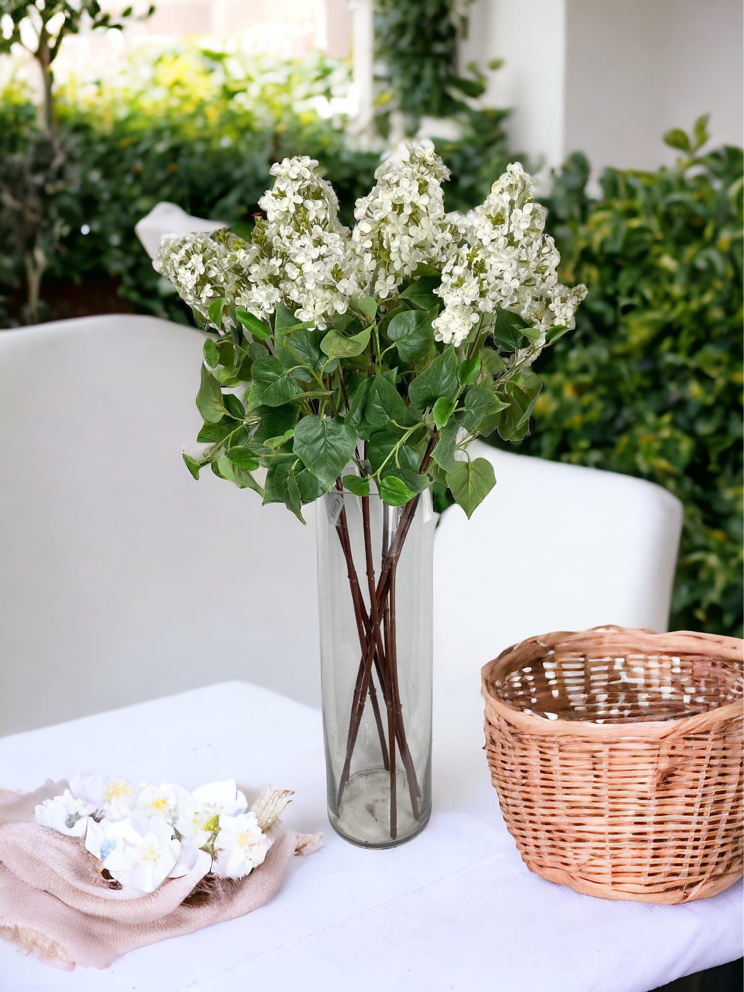 Lila Blanca 85cm Artificial | Estilo Natural para Interiores y Vitrinas-3