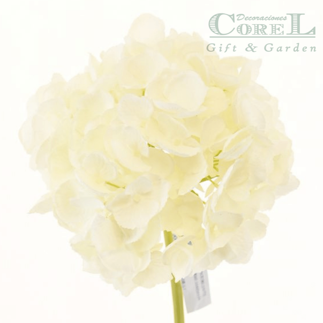 Hortensia Blanca 50cm Artificial | Estilo Natural para Interiores y Vitrinas-3