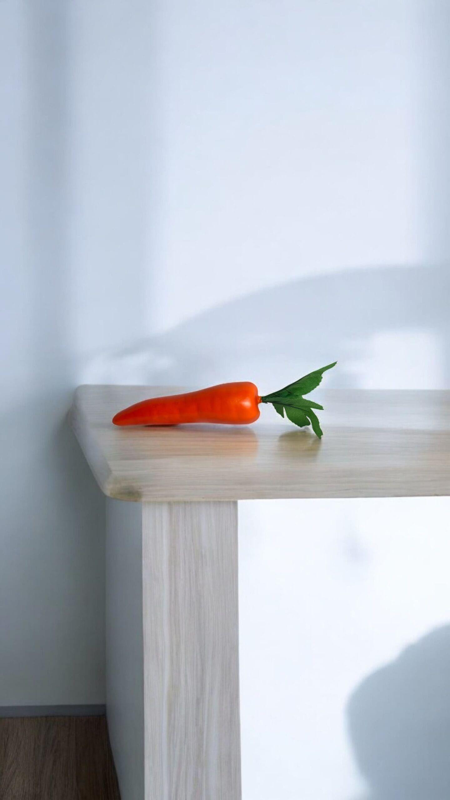 Zanahoria Artificial Corel Artificial | Estilo Natural para Interiores y Vitrinas-3