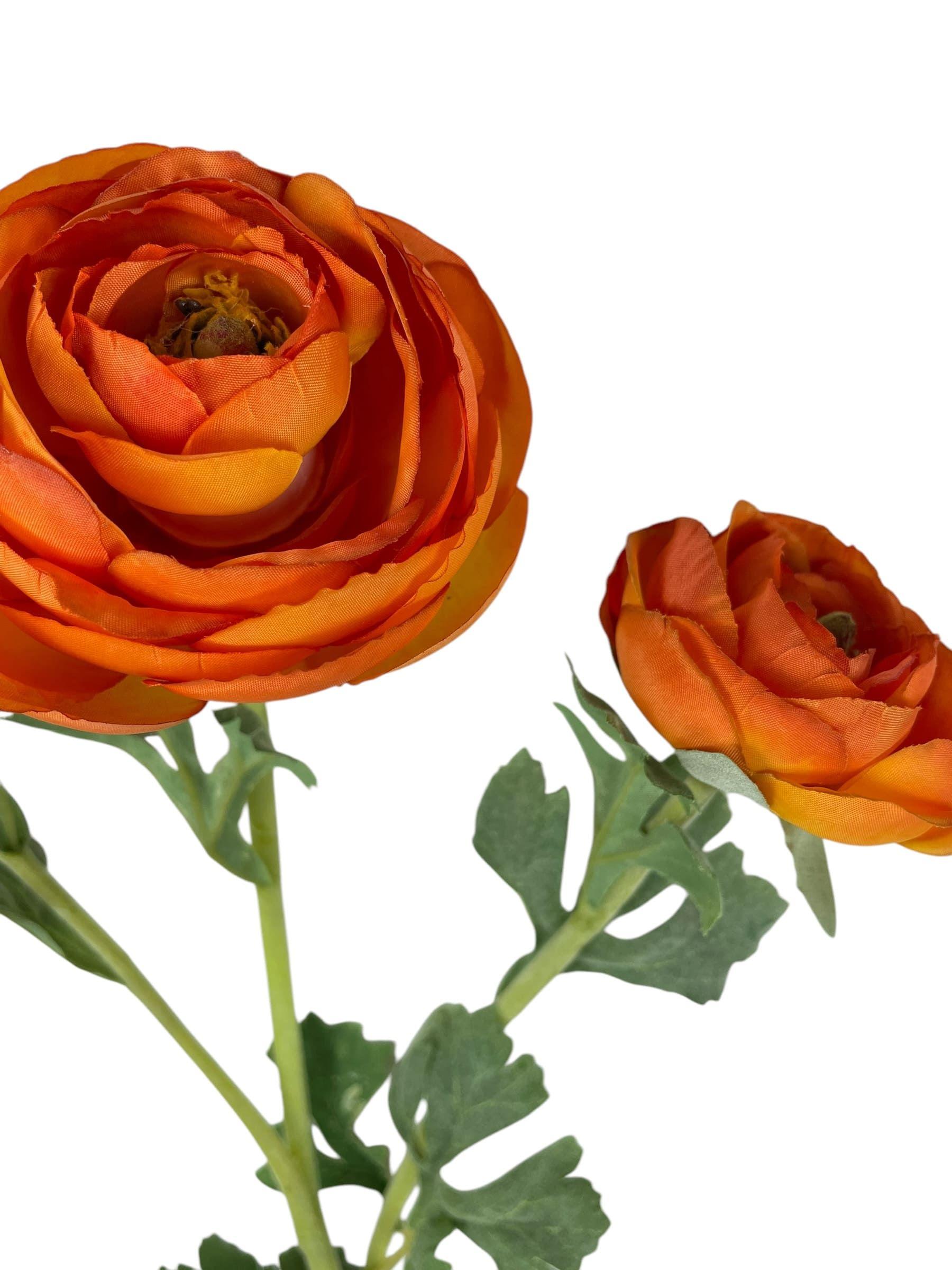 Renúnculo Naranjo 73cm Artificial | Estilo Natural para Interiores y Vitrinas-2