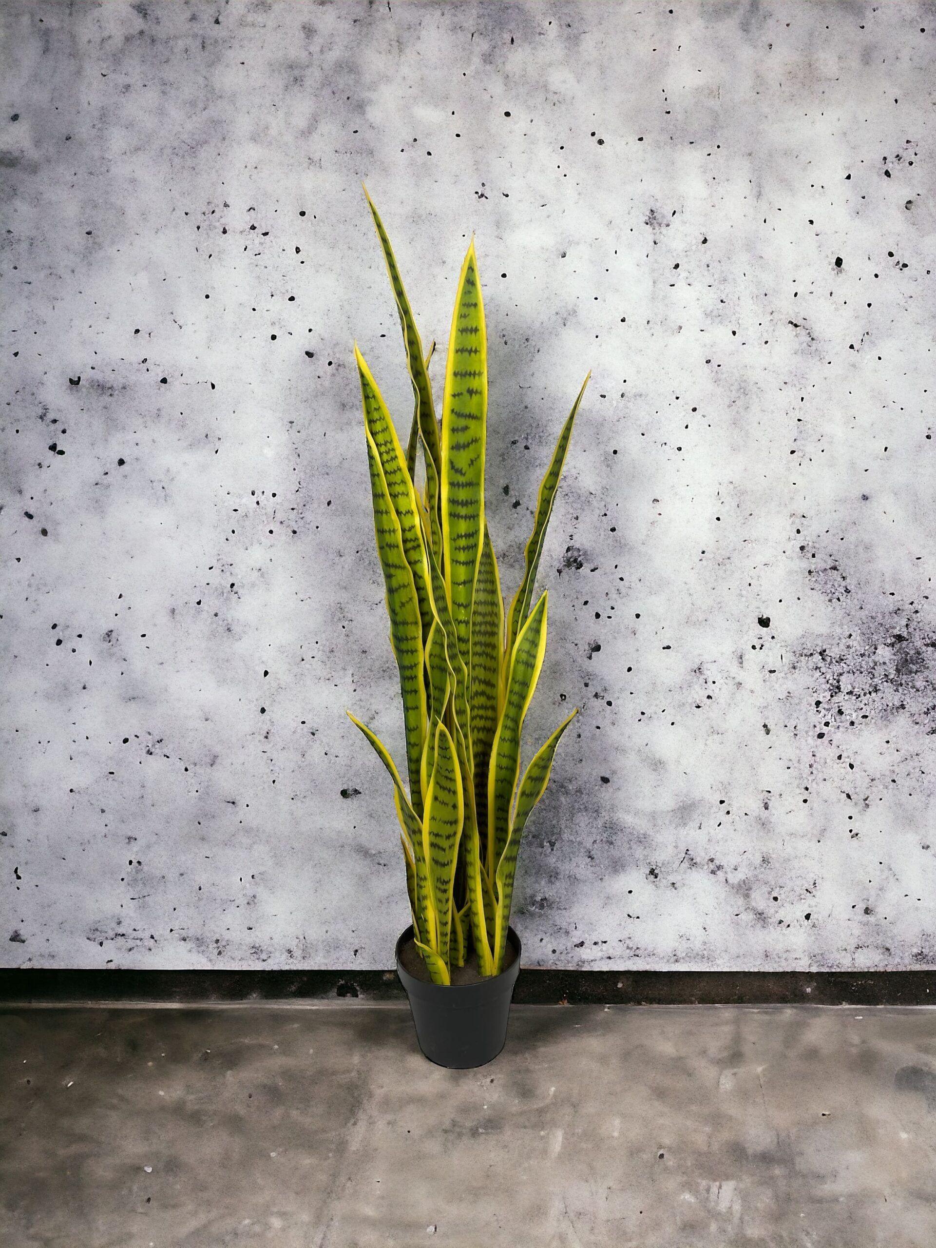 Sanseviera Amarilla de 112cm Artificial | Estilo Natural para Interiores y Vitrinas-4