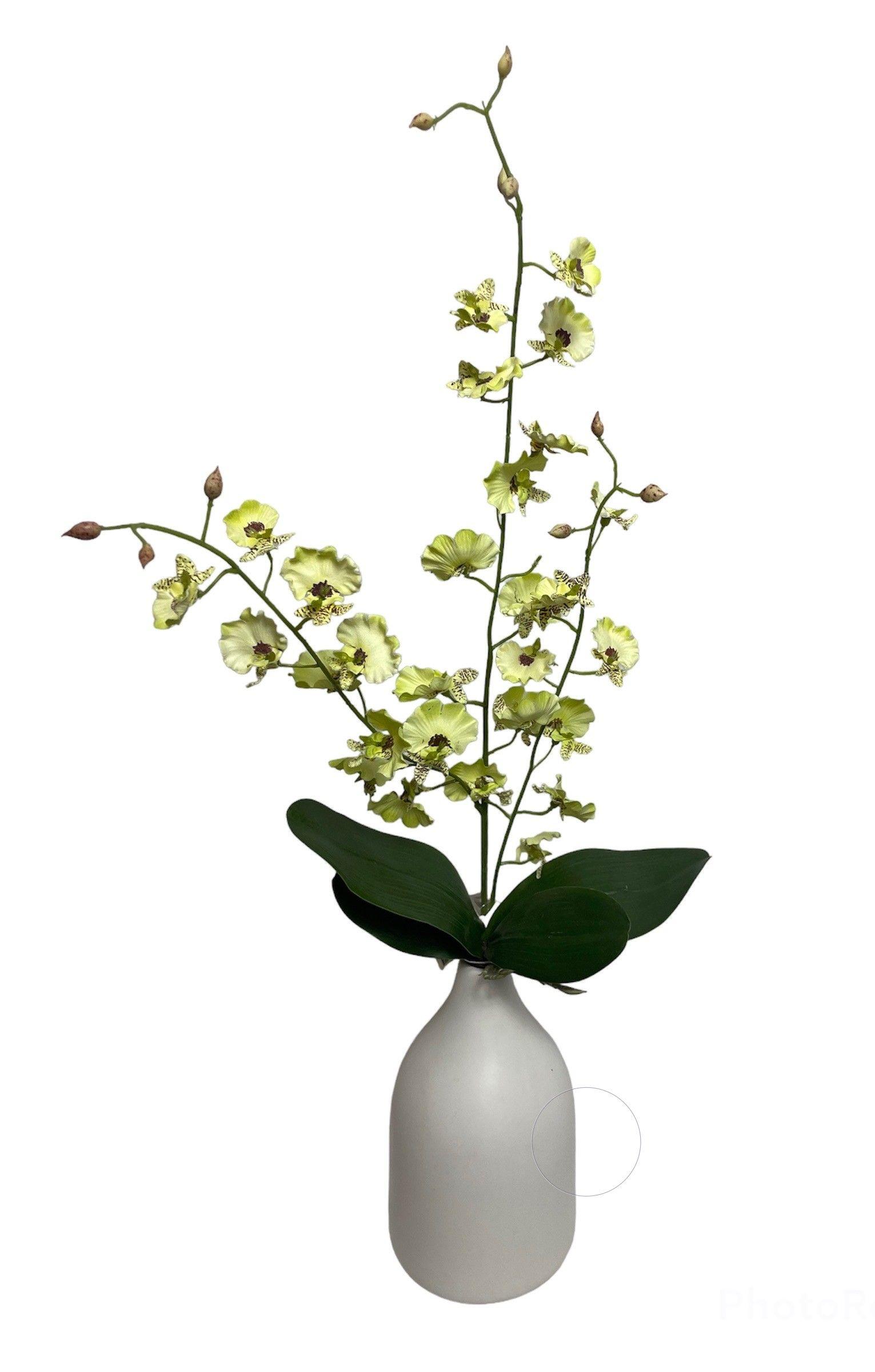 Planta Decorativa Hoja De Orquidea 14cm Corel-2