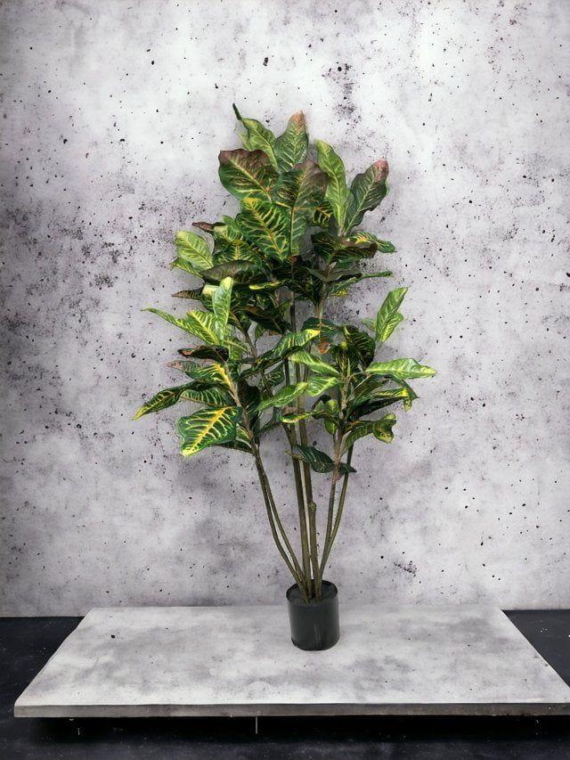 Árbol Artificial De Crotón 120cm Artificial | Estilo Natural para Interiores y Vitrinas-2